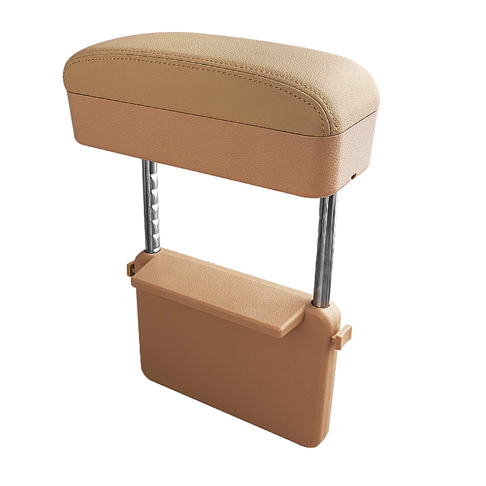 Universal Car Center Console Organizer - Armrest Storage Box & Seat Gap Organizer with Non-Slip Design (Beige) | Perfect for Sedans, SUVs & Trucks - Keep Your Vehicle Neat & Organized