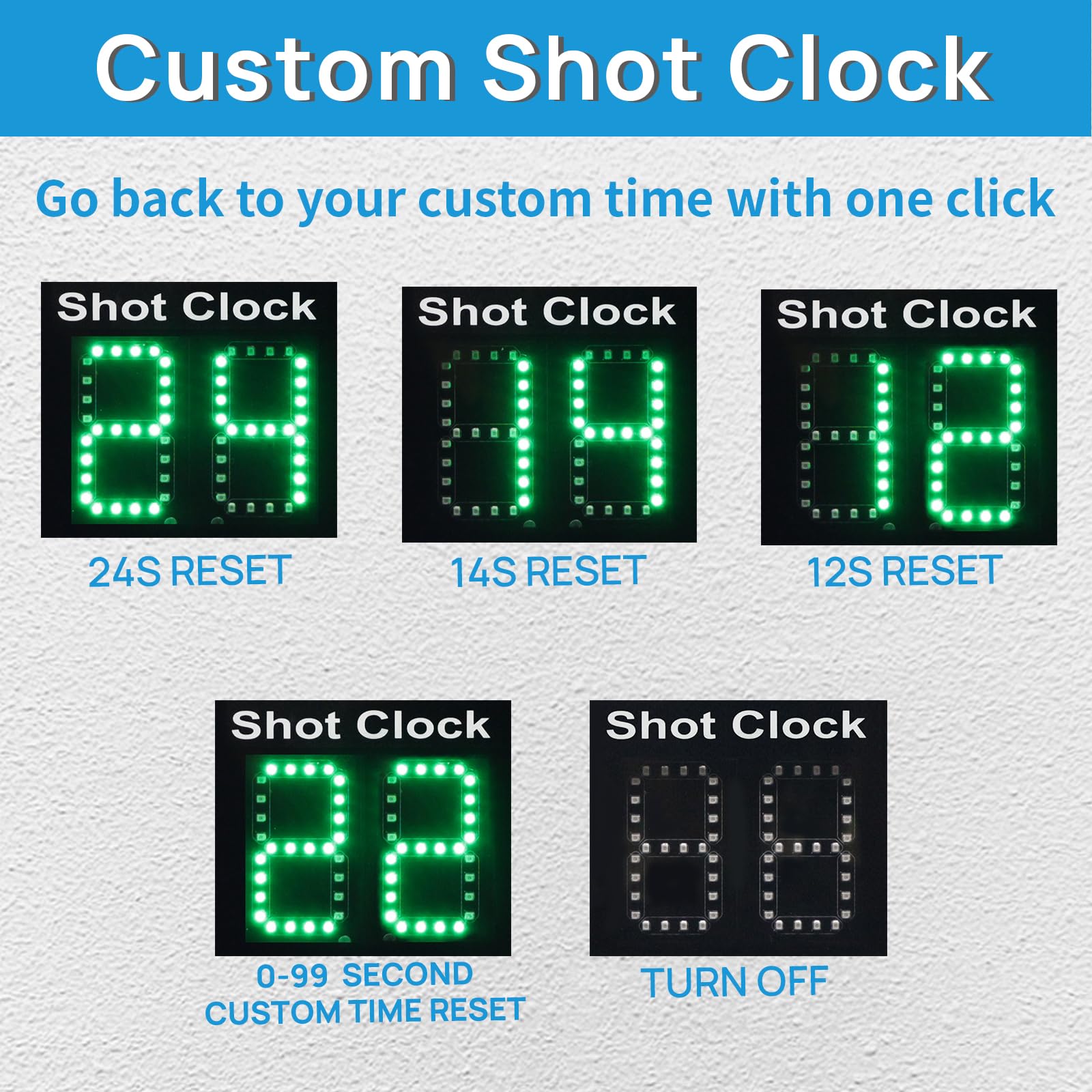 YZ LED Basketball Scoreboard with Shot Clock - Digital Electronic Score Keeper with Remote Control & Timer - Perfect for Outdoor Courts, Gyms, and School Basketball Games