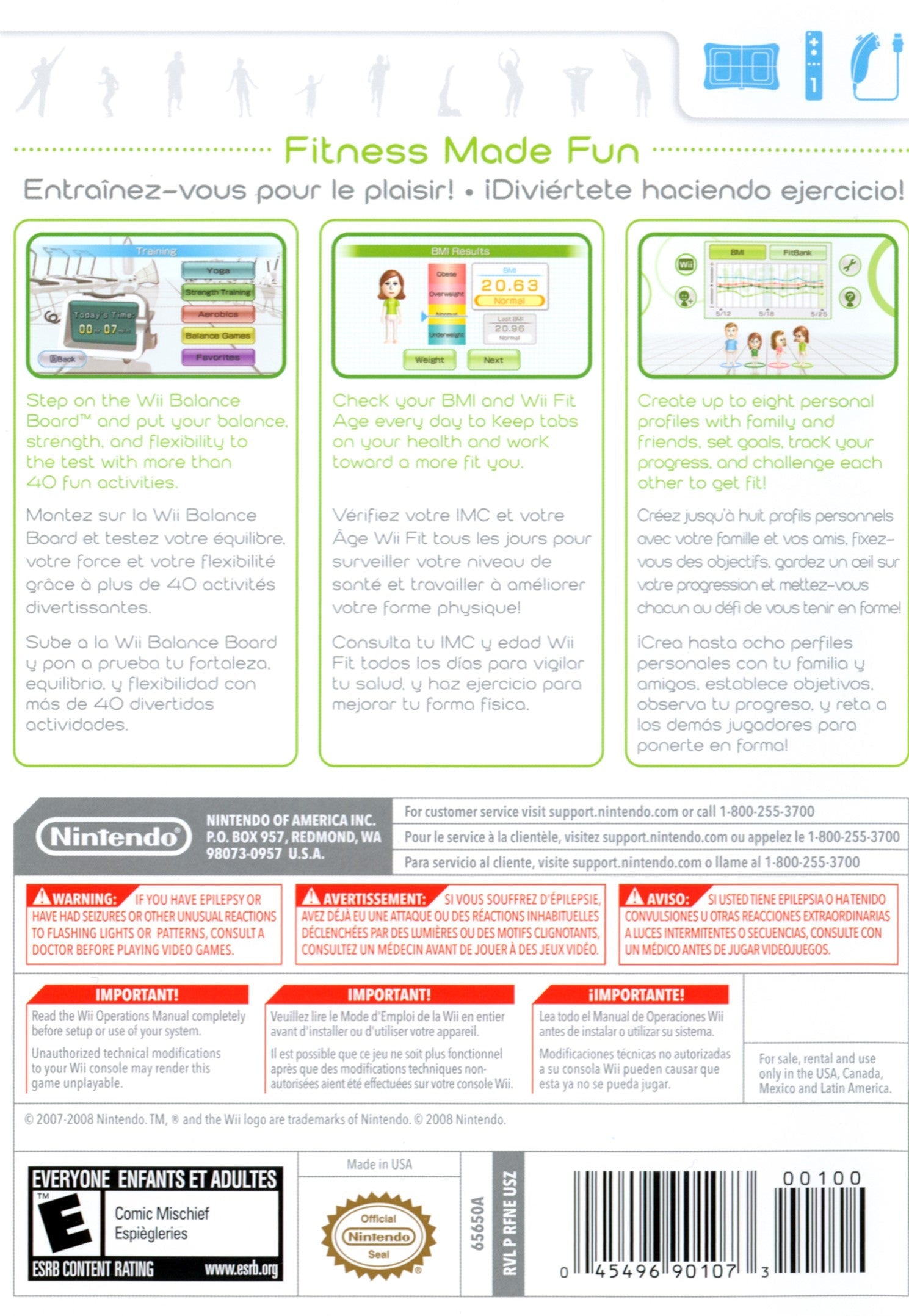 Original Wii Fit Balance Board Game - Nintendo Wii Fitness & Exercise Video Game for Home Workouts & Family Fun