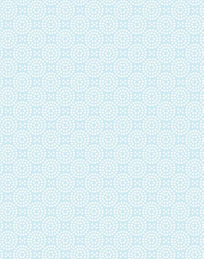 Dot Dot Wallpaper by Wallshoppe - Modern Sky Blue Peel and Stick Wallpaper for Bedroom, Nursery & Home Office Decor - Easy to Install Removable Wallpaper