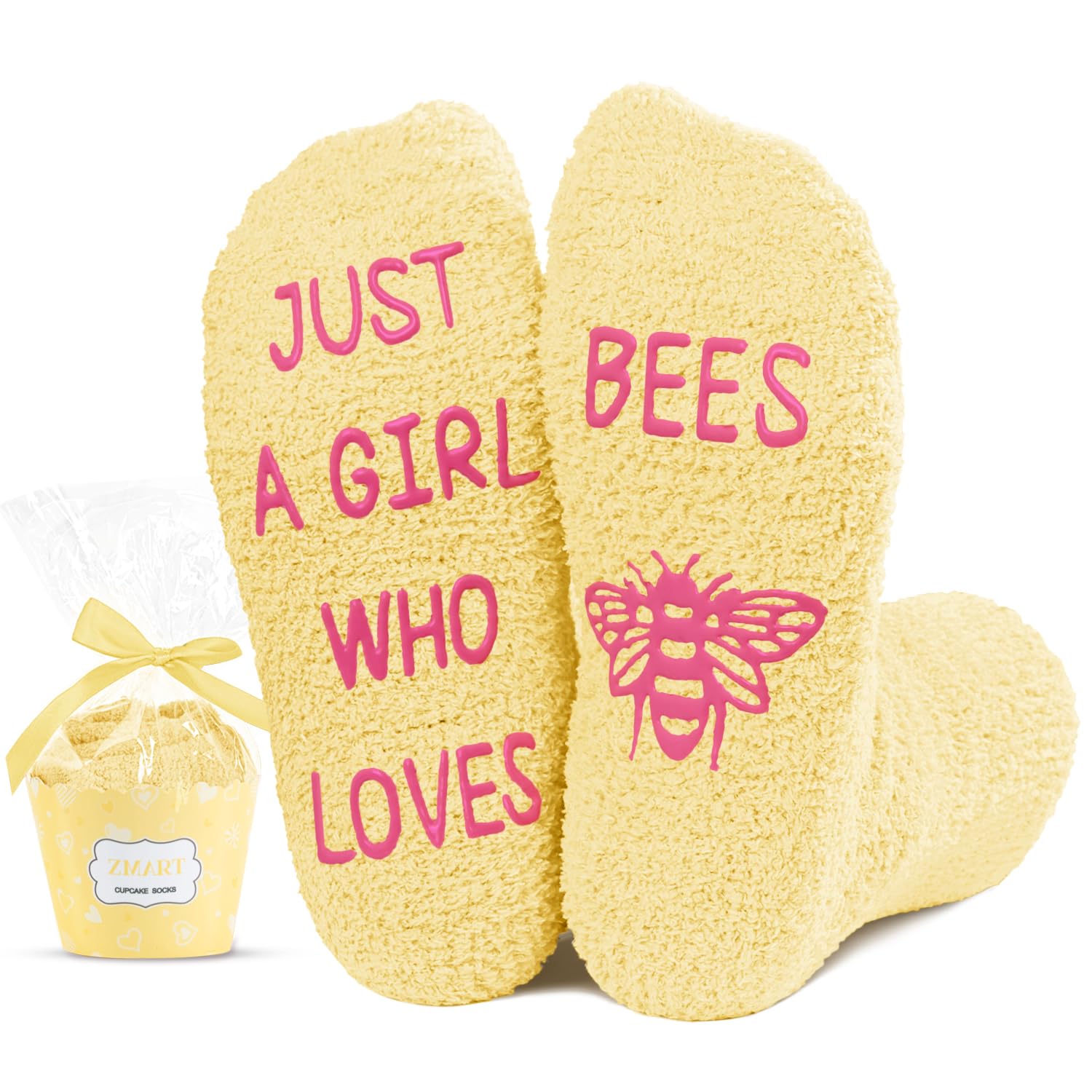 Zmart Funny Fuzzy Animal Socks for Girls & Teens - Duck, Chicken, Dinosaur, Fox & Bee Pattern Cozy Socks | Perfect for Gifts, Sleepovers & Winter Comfort