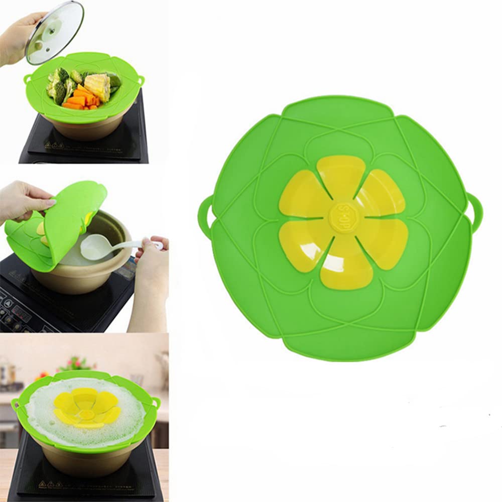 Boil-Stop Silicone Pot Lid - High Temperature Anti Overflow Cover for Cooking Pots, Spill Proof Kitchen Accessories (1PC, Random Color) - Perfect for Boiling, Simmering & Preventing Messes on Stovetop