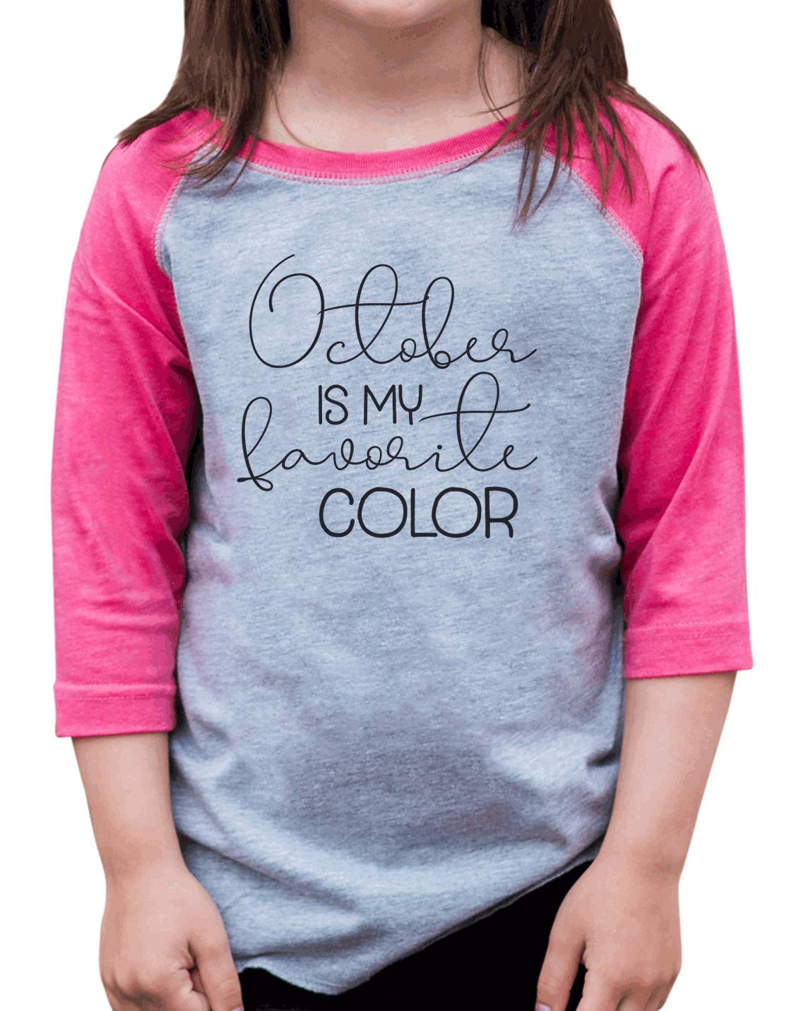 7 ate 9 Apparel Girls' October is My Favorite Shirt | Cute Fall Graphic Tee for Girls | Perfect for Halloween, Pumpkin Patch & Autumn Outfits