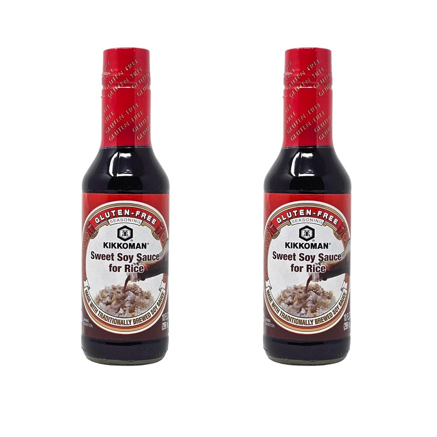 Premium Sweet Soy Sauce (Pack of 2) - 10 oz Each - Authentic Traditional Brewed Gluten-Free Seasoning for Rice, Stir Fry, Marinades & Asian Cooking