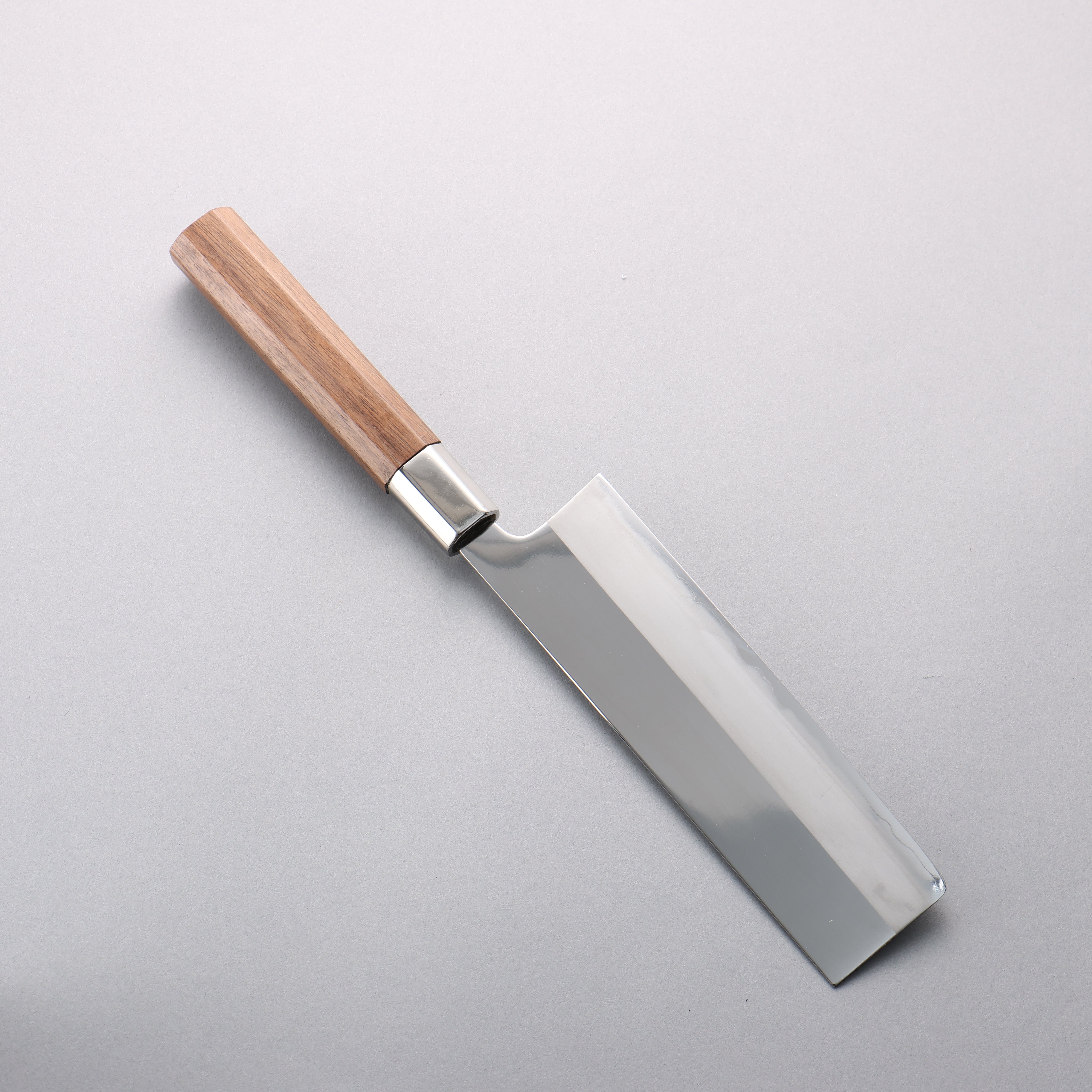 Premium Kurotori Silver Steel No.3 Migaki Finished Nakiri Knife 170mm - Japanese Vegetable Knife with Walnut Handle for Professional Chefs & Home Cooking