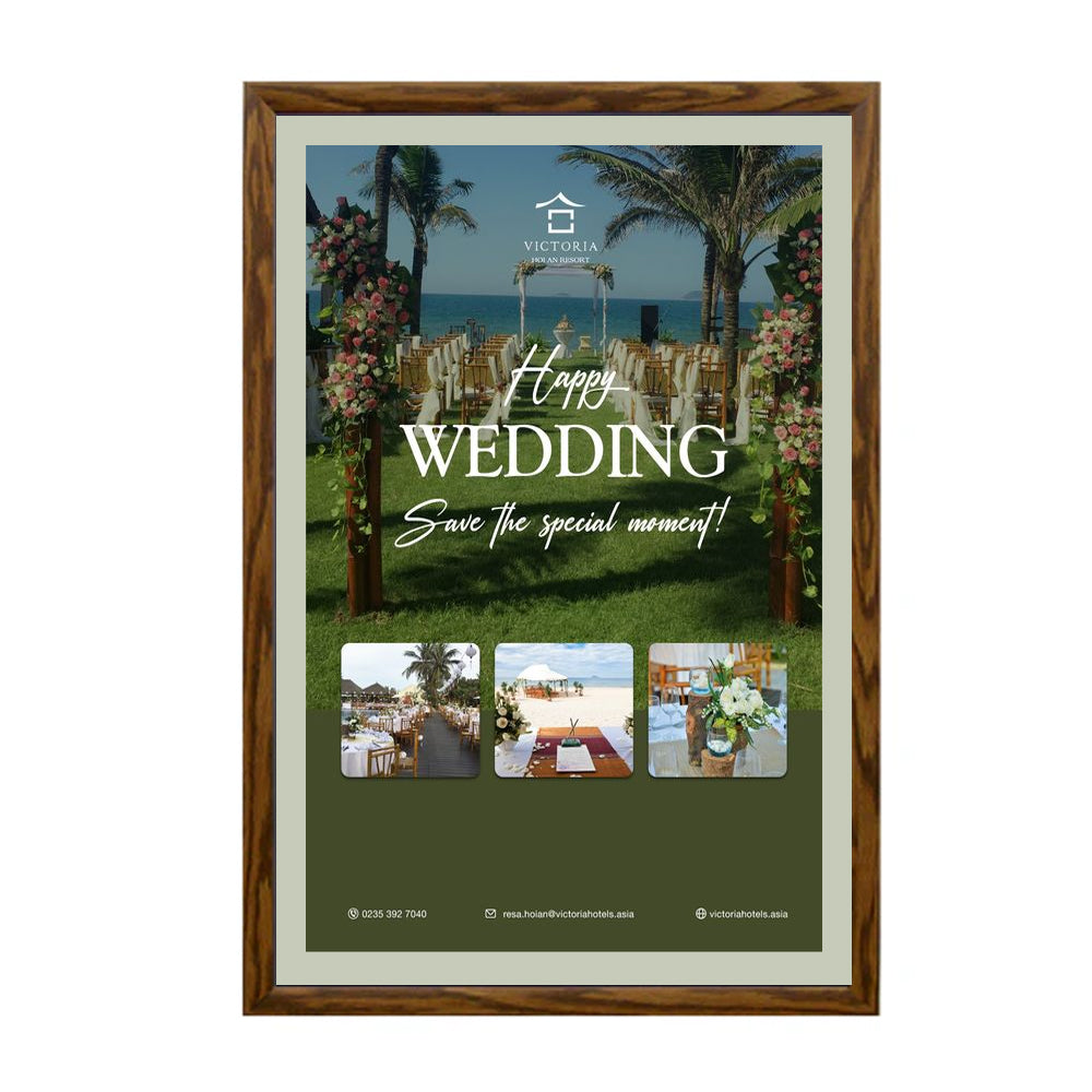 Premium 20x28 Designer Wood Snap Frames for Posters - 3 Wide Matboard Display - Perfect for Art Galleries, Home Decor & Office Presentations