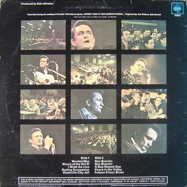 Johnny Cash At San Quentin Vinyl LP Album - VG+ Condition - Classic Country Music for Collectors & Home Listening