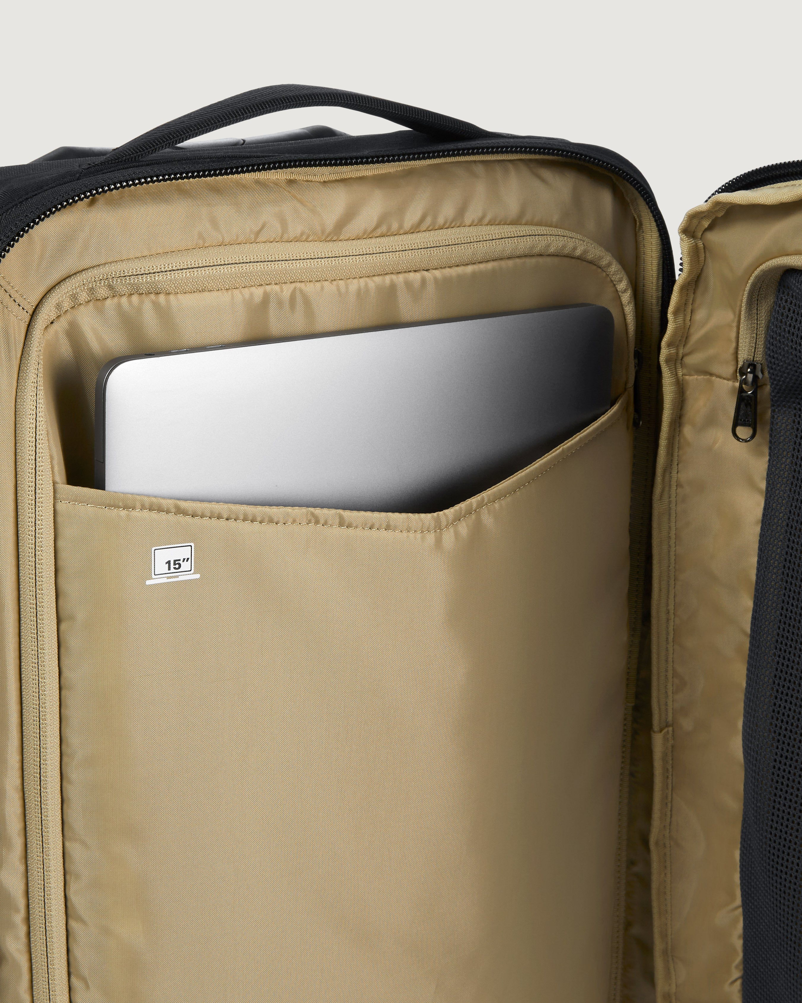 35L Split Level Trolley Bag - Black/Black - Perfect for Travel, Shopping & Outdoor Adventures