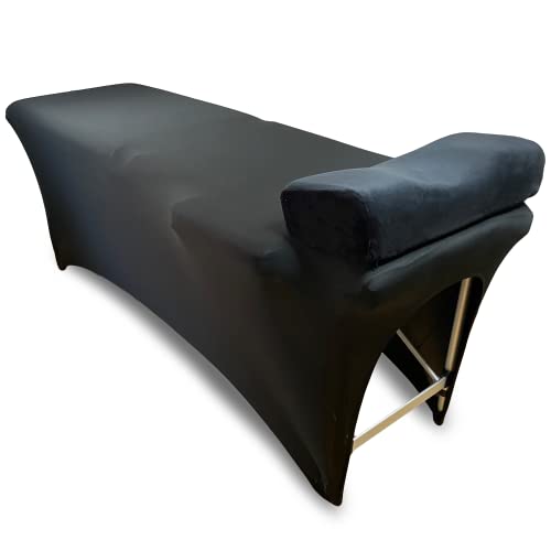 Xolloz Spa Bed Cover for Lash Extension & Massage Bed - Waterproof Black Lash Table Cover - Perfect for Eyelash Extensions, Facial Treatments & Spa Services