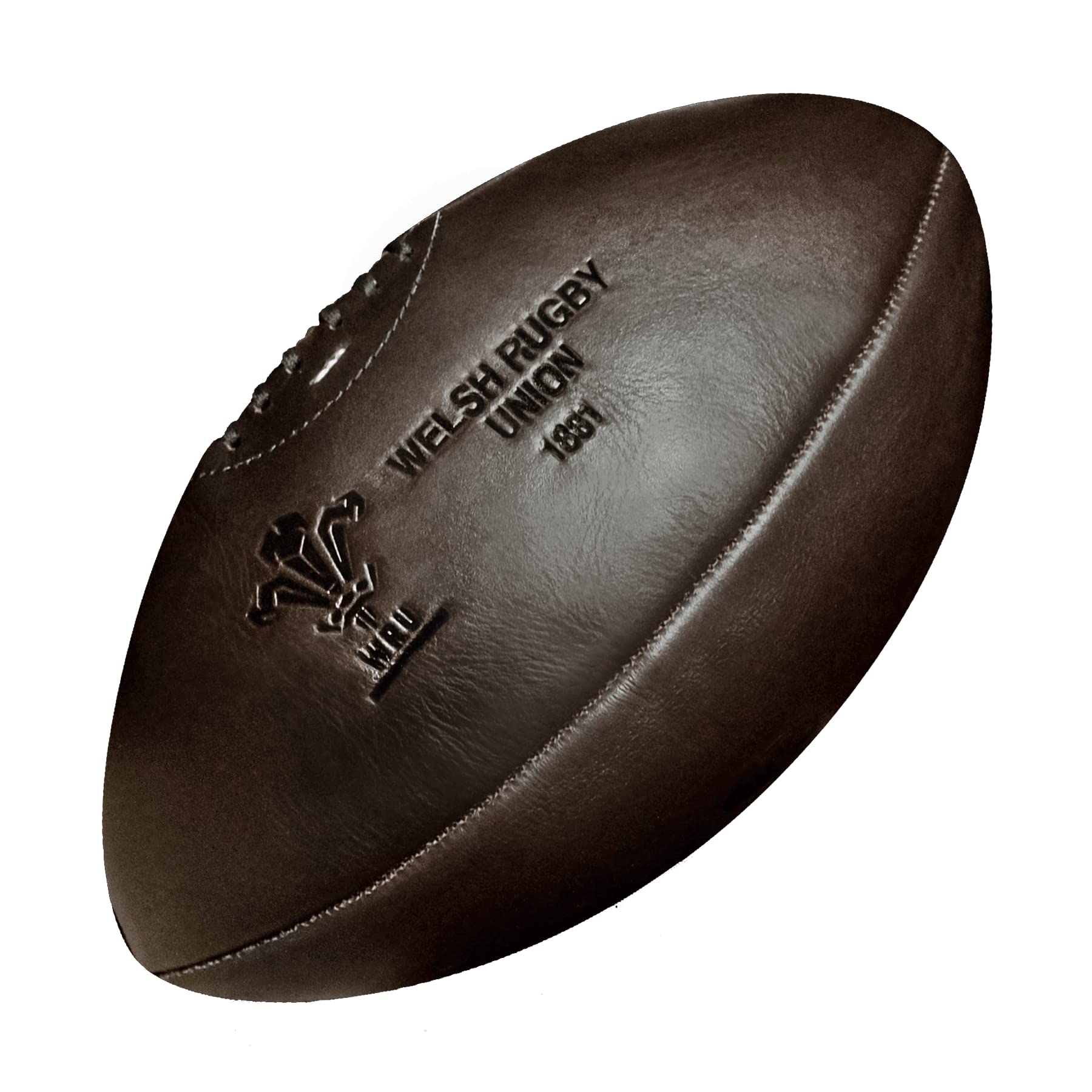 Vintage Wales Rugby Ball - Handcrafted Premium Leather Rugby Ball with Team Logo Embossed - Perfect for Rugby Training, Collectibles, and Gift Giving