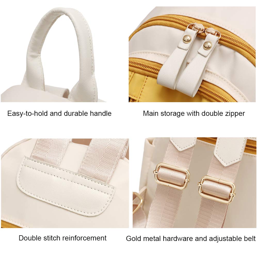 Zhongningyifeng Small Women's Backpack - Mini Nylon Travel Backpack Purse, Lightweight Shoulder Bag for Women | Perfect for Daily Commute, Weekend Getaways & College Campus Use