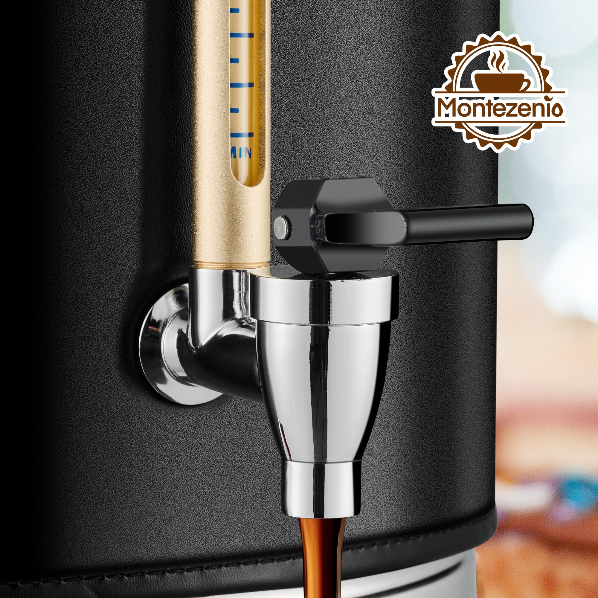 100 Cup Commercial Coffee Urn - 15L Stainless Steel Coffee Dispenser with Thermal Sleeve | Fast Brewing & Temperature Control | Perfect for Home, Office, Party & Catering | Water Level Indicator & Display