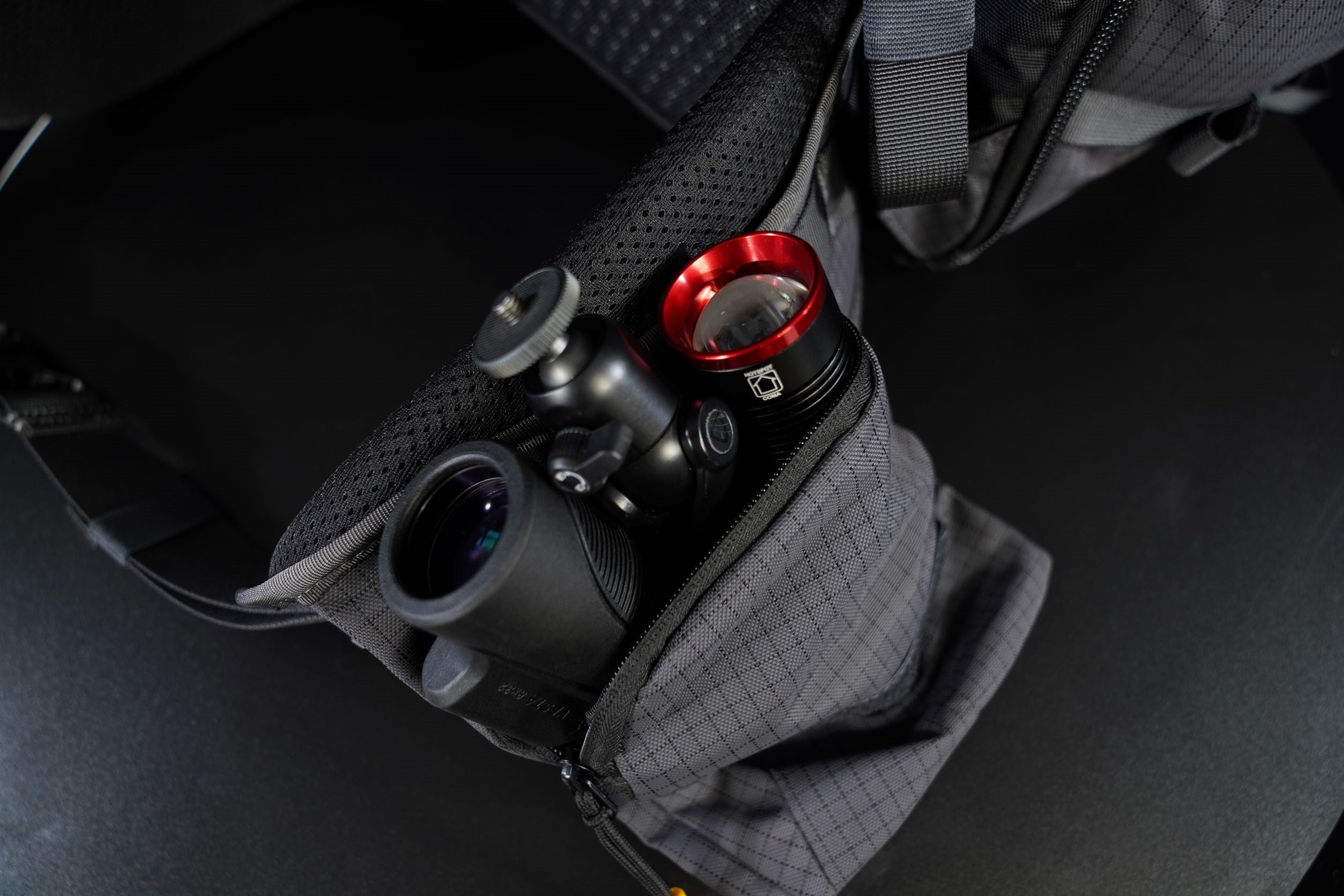 VEO Active 53 Gray Camera Backpack with USB Charger Port - Waterproof DSLR Camera Bag for Travel & Outdoor Photography