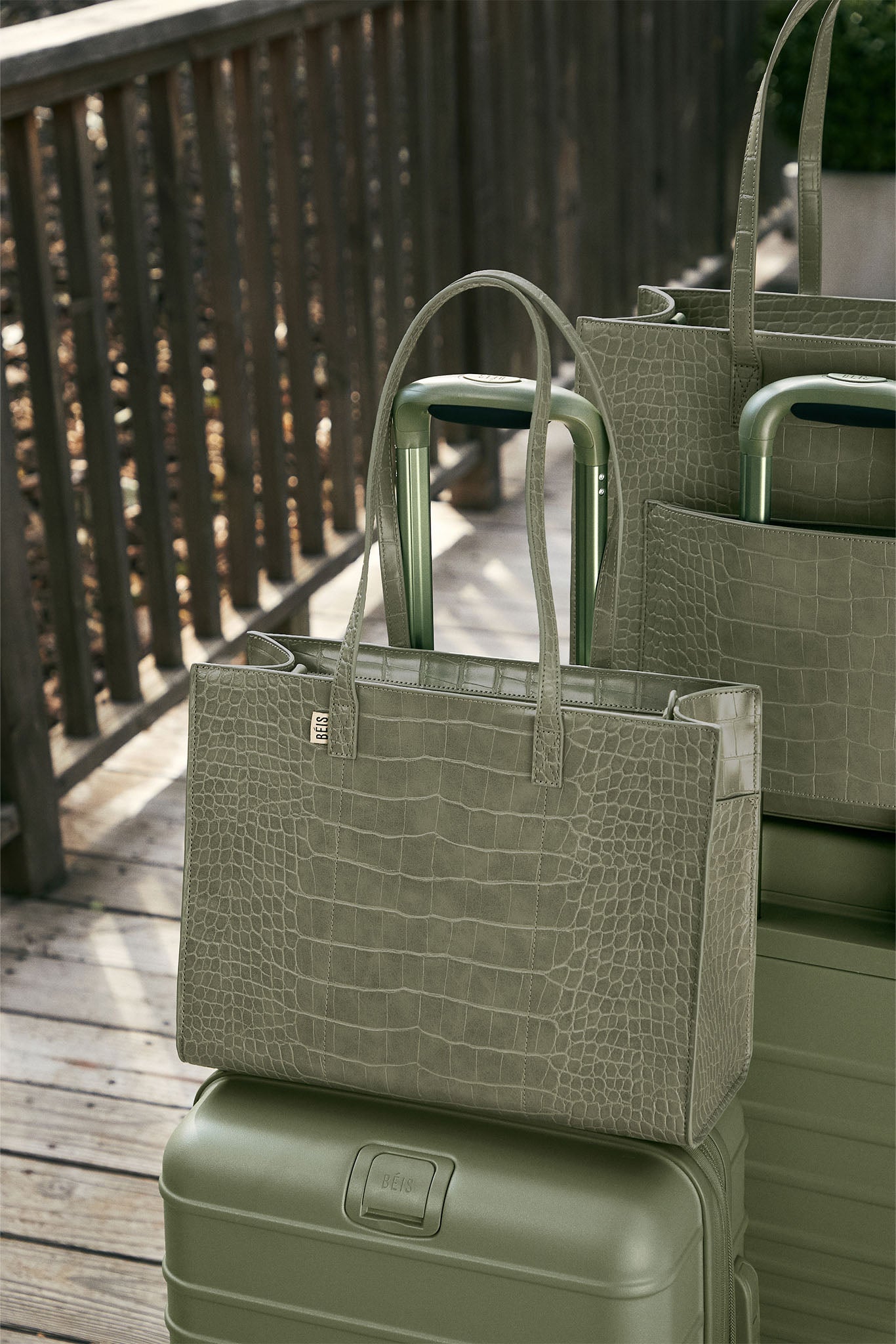 Premium Olive Croc Leather Work Tote Bag for Women - Stylish & Durable Professional Office Bag, Commuter Laptop Tote, Business Travel & Work Essentials Organizer