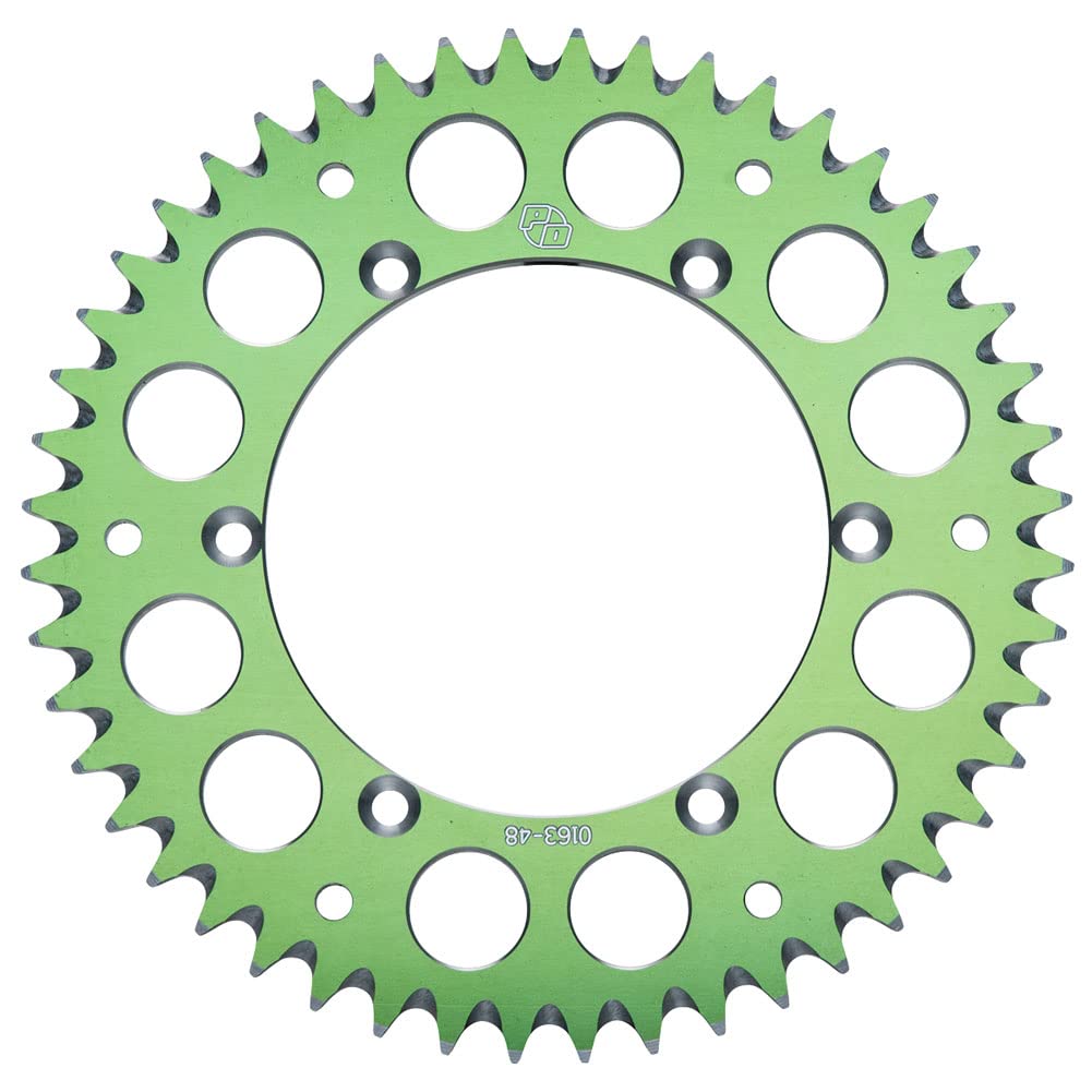 Rear Aluminum Sprocket 47 Tooth Green - Compatible with Kawasaki KDX200 1986-2006 Models - Durable Motorcycle Replacement Part for Off-Road & Trail Riding