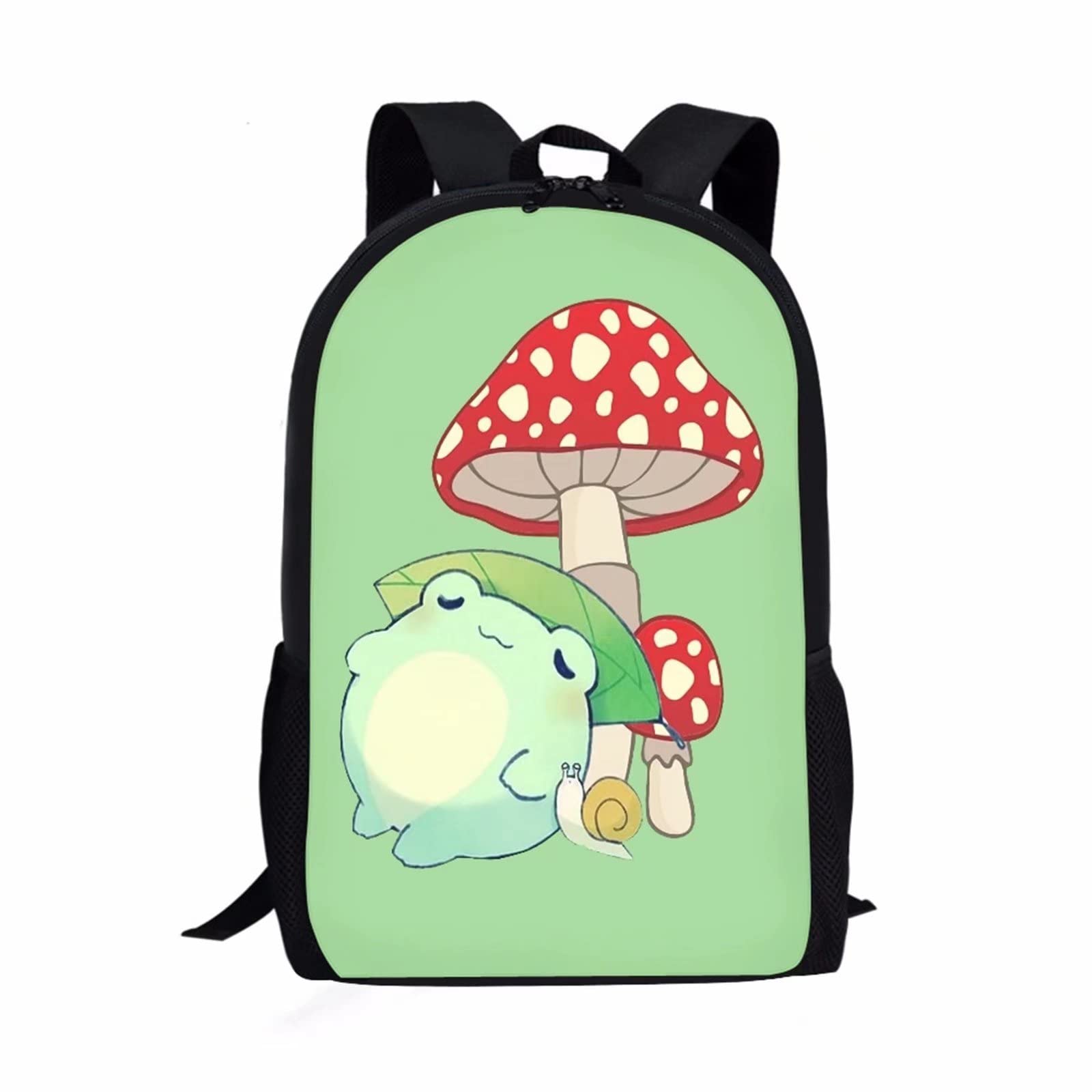 **ZPINXIGN 17 Inch Mushroom Frog Kids Backpack for Boys & Girls Ages 9-10 - Cute School Book Bag for Elementary & Junior Students - Perfect for School, Travel & Daily Use**