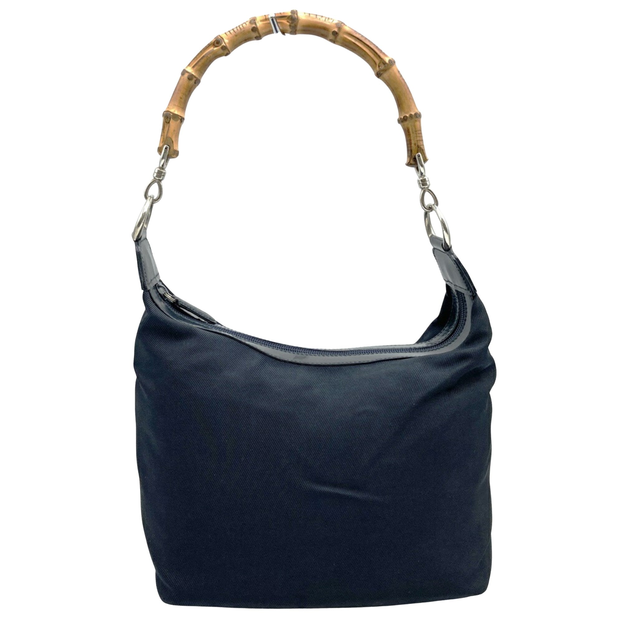 Stylish Bamboo Handle Canvas Shoulder Bag for Women - Lightweight Eco-Friendly Tote Purse - Perfect for Shopping, Travel & Everyday Use