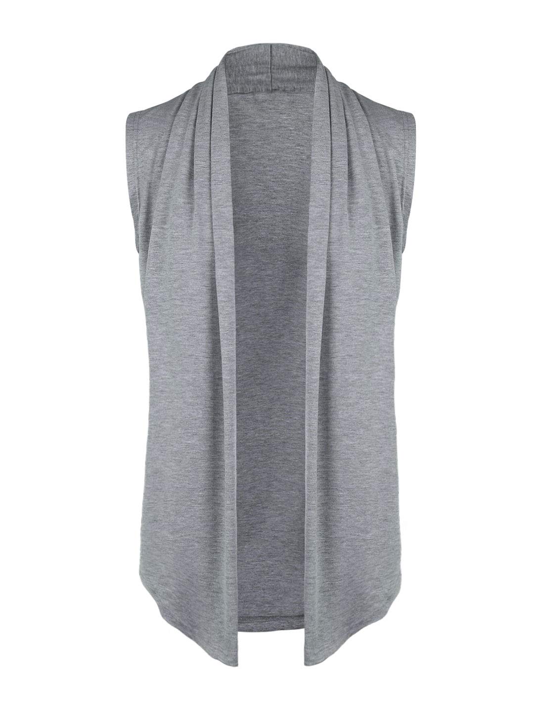 Men's Ruffle Shawl Collar Lightweight Vest - Sleeveless Cardigan Drape Cape for Casual Outfits & Layering | Perfect for Fall Fashion, Date Nights & Office Wear