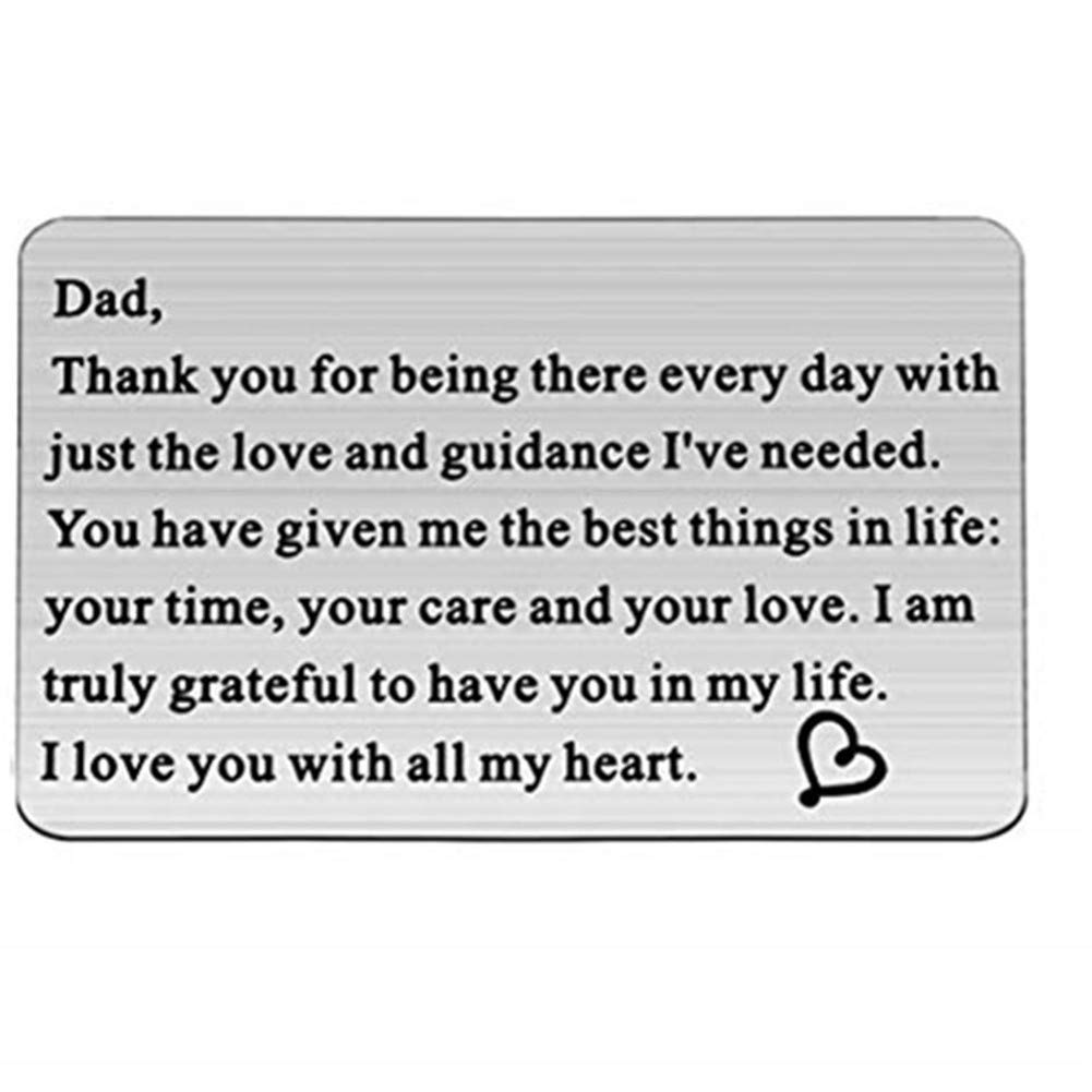 Stainless Steel Wallet Card for Men - Personalized Engraved ID Insert, Perfect Gift for Dad, Husband, Boyfriend | Ideal for Travel, Business Cards, Emergency Contact Info