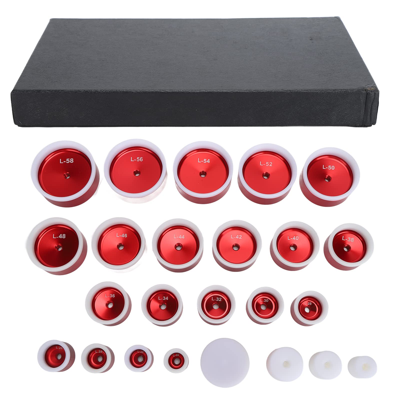 24pcs Watch Capping Machine Dies Set - Aluminum Alloy Mold Watch Back Case Cover Press Tool Kit for Watch Repair & Maintenance | Perfect for Watchmakers, Jewelers & DIY Enthusiasts