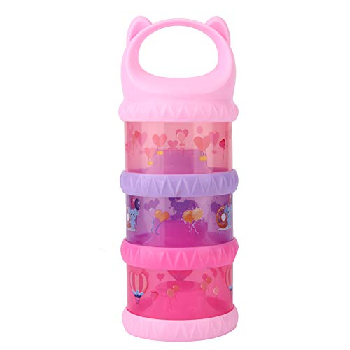 Portable Baby Formula Dispenser with Handle - BPA-Free Powdered Milk Container for Infants, Travel & On-the-Go Feeding - Also Perfect for Storing Nuts, Snacks & Dry Foods (Pink) - Ideal for Daycare, Travel & Home Use