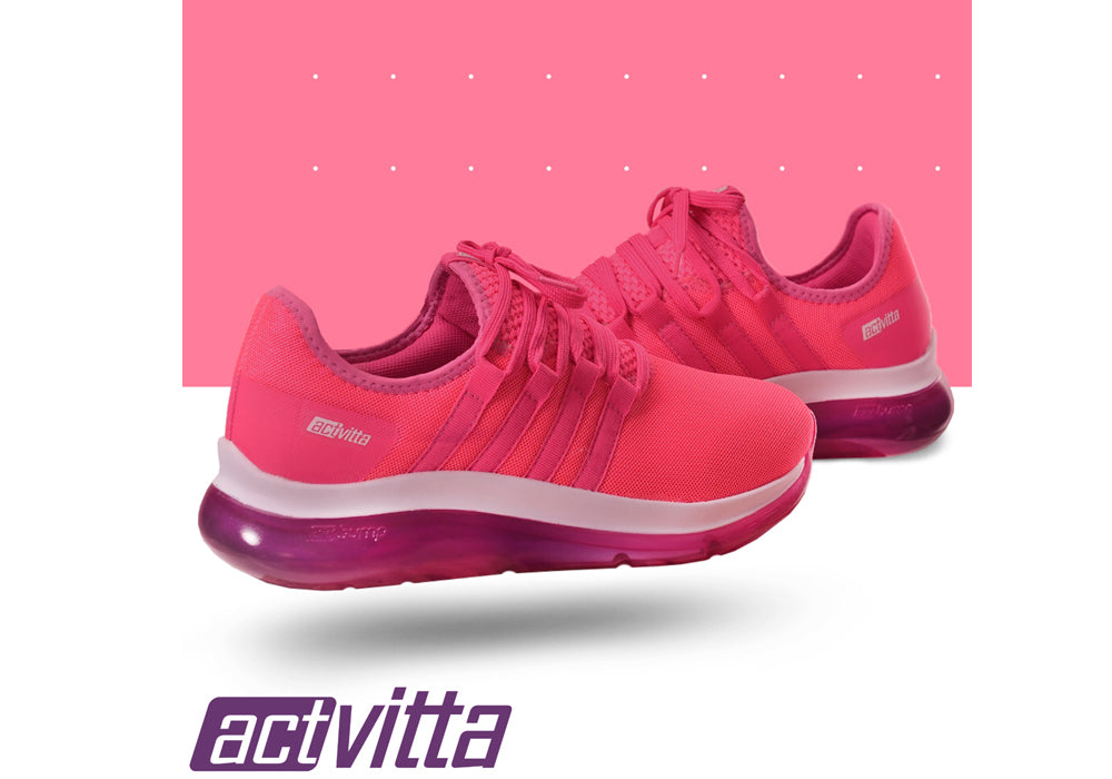 Actvitta Pisces Women's Comfortable Cushioned Active Walking Shoes - Lightweight & Supportive for Running, Gym Workouts & Everyday Wear | Made in Brazil