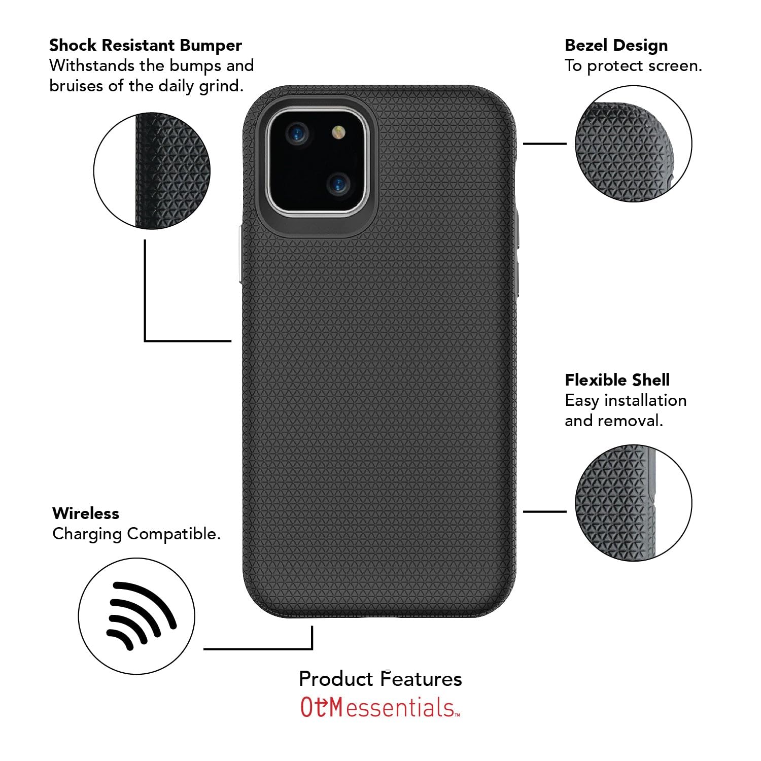 OTM Essentials Rugged Phone Case - Shockproof Hard Shell for iPhone 13 (The Citadel Series) | Perfect for Outdoor Adventures & Daily Protection