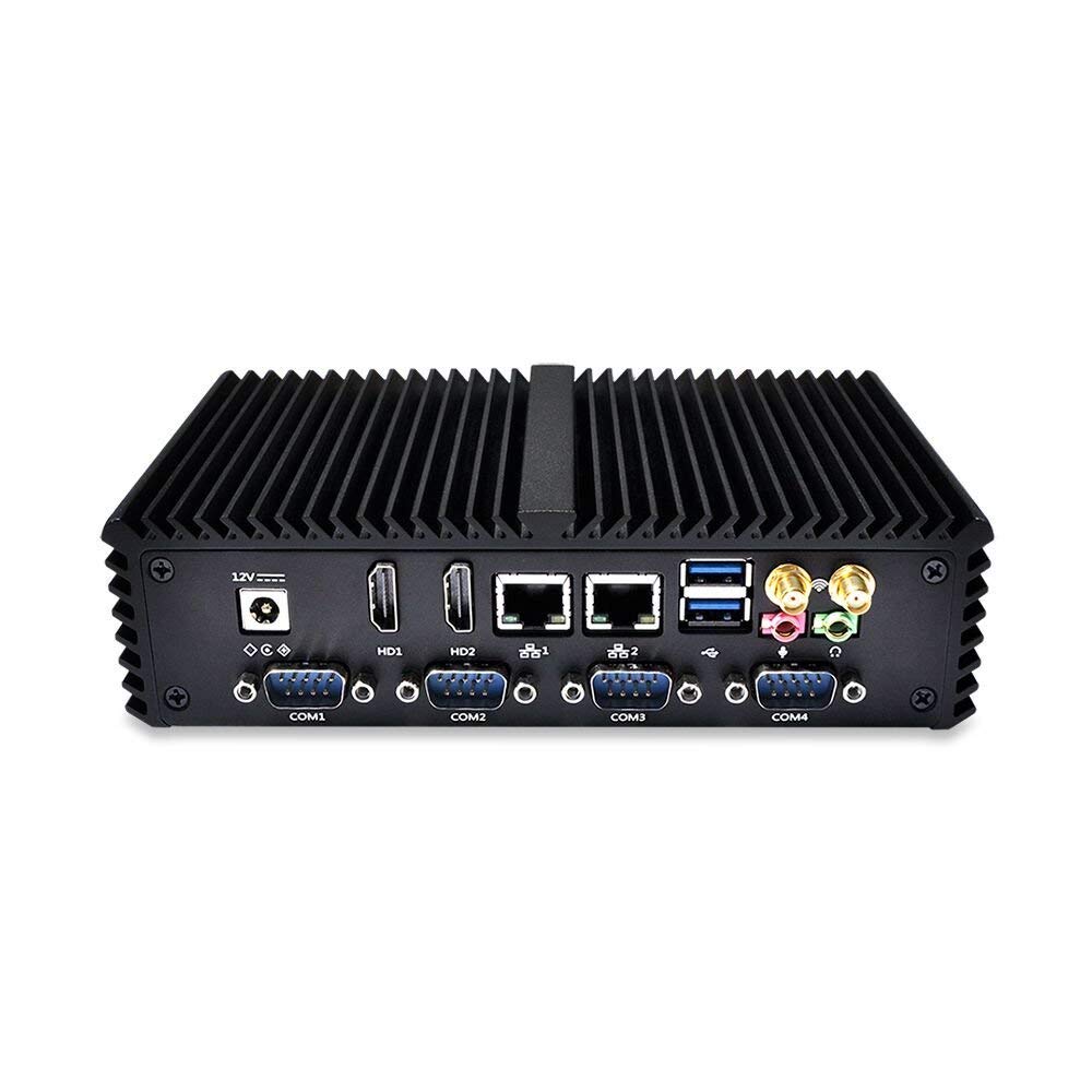 Kettop Barebone Mini PC MI5005C6 with Intel Core i3-5005U 2GHz Processor, Windows 10 Pro 64-bit, Dual LAN, 6 COM Ports - Compact Desktop Computer for Banking, Office & Industrial Use | Perfect for Digital Signage, POS Systems & Automation Control
