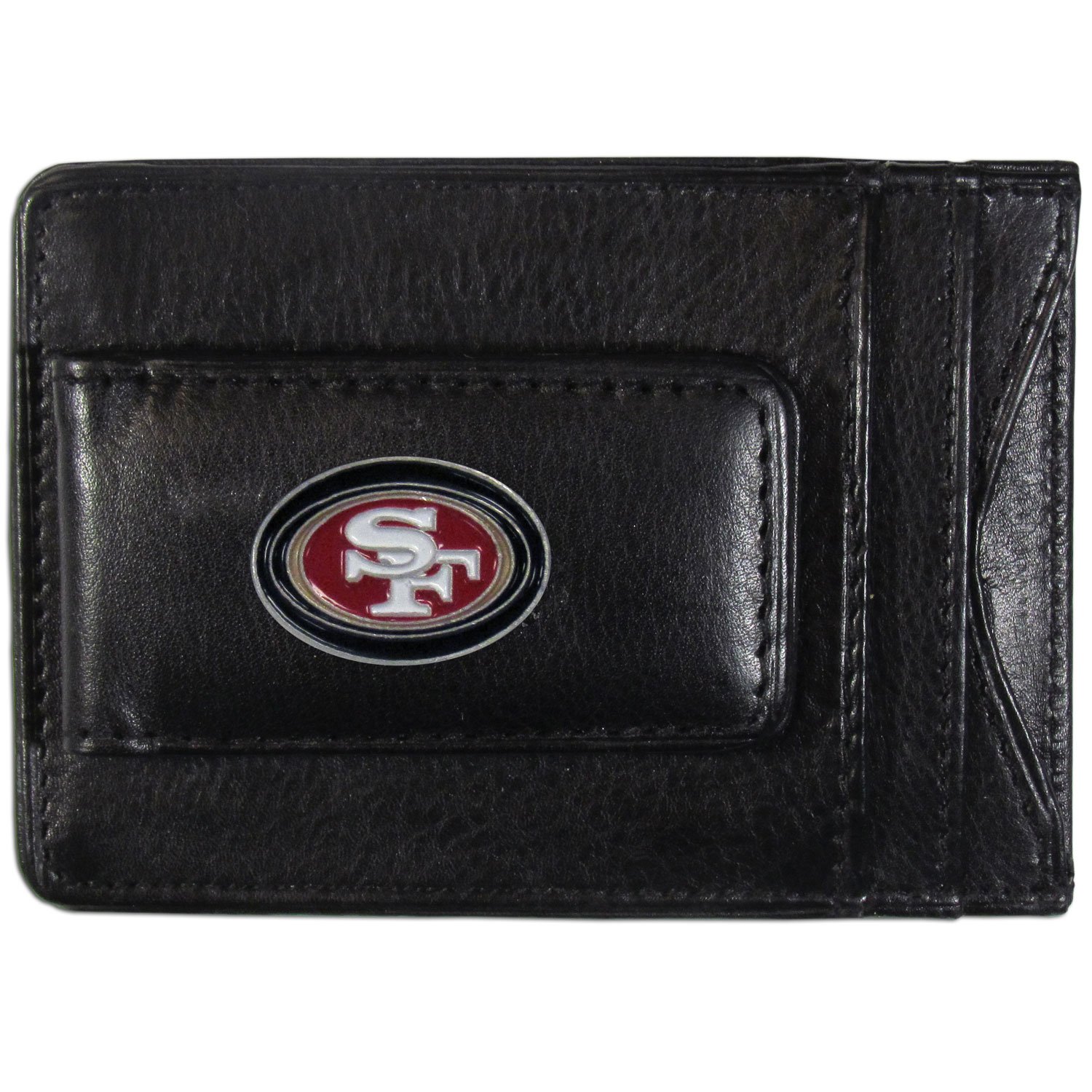 NFL Team Logo Genuine Leather Money Clip & Card Holder - Slim RFID Blocking Wallet for Men - Perfect for Game Day, Travel, and Everyday Use