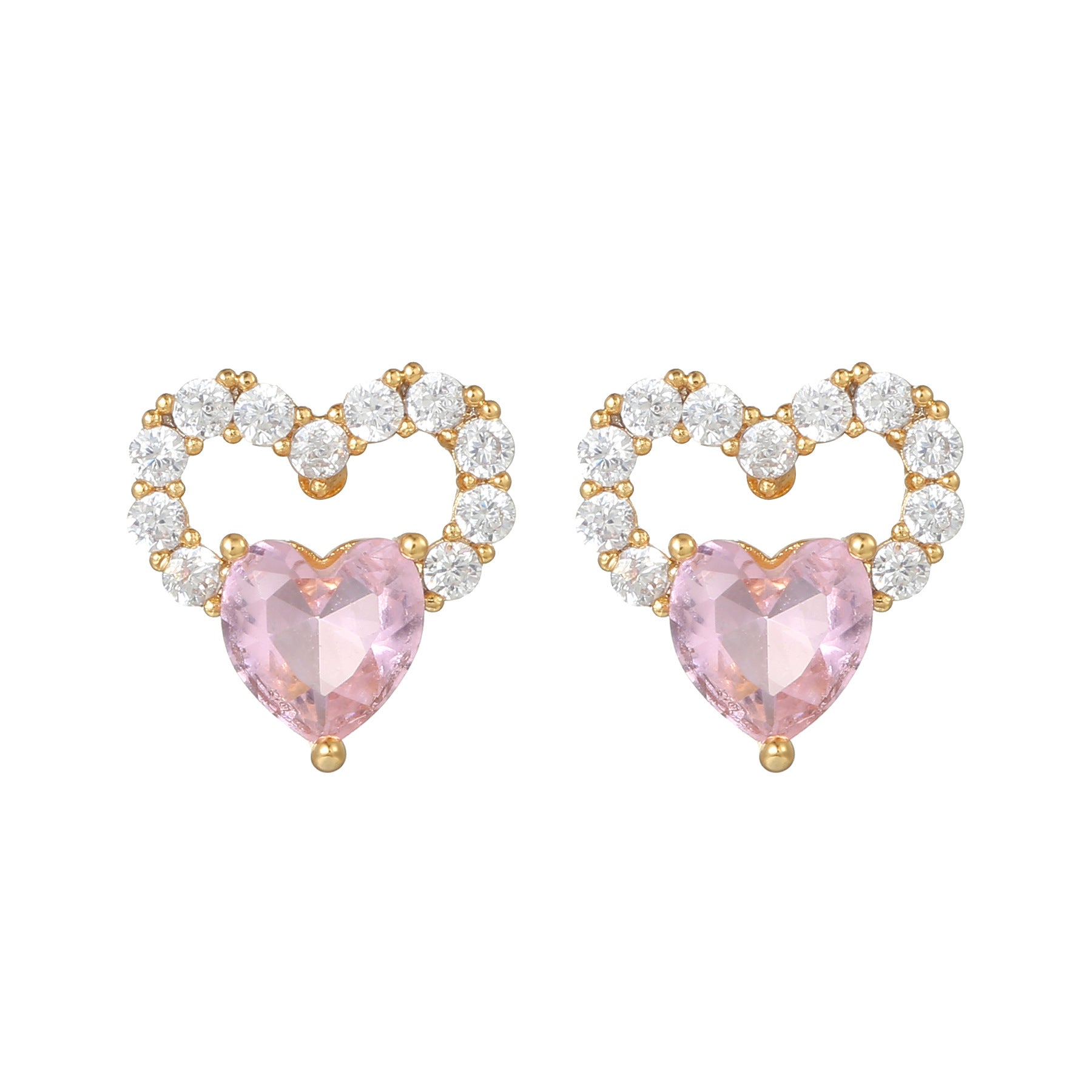 20G Pink Sweet Heart Forward Helix Conch Earrings for Women | Cartilage Hoop Earrings | EGD0433 | Perfect for Daily Wear, Parties & Gifts