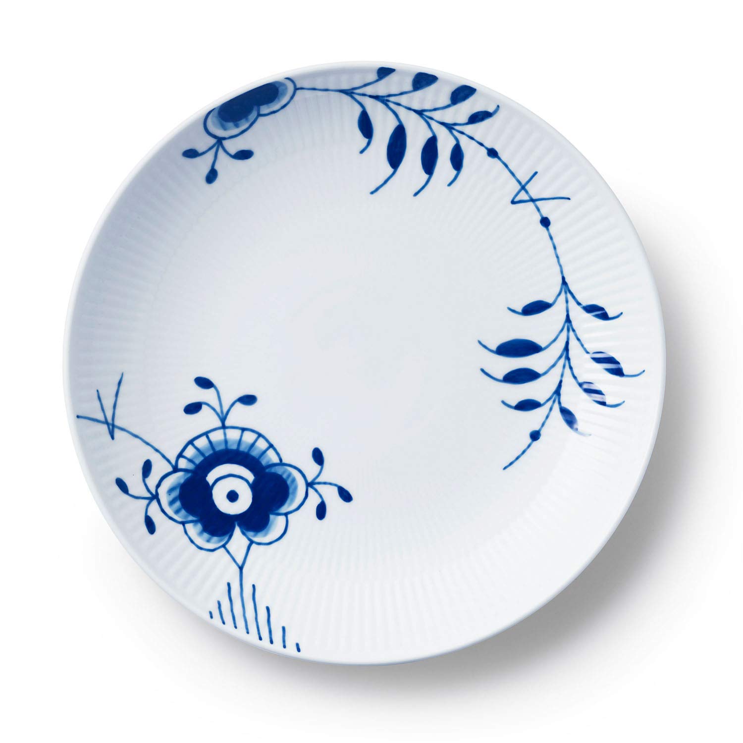 Royal Copenhagen 1016905 Blue Fluted Mega Deep Plate - 9.8 Inch (25 cm) Fine Porcelain Dinnerware - Elegant Wedding Gift & Anniversary Present for Special Occasions