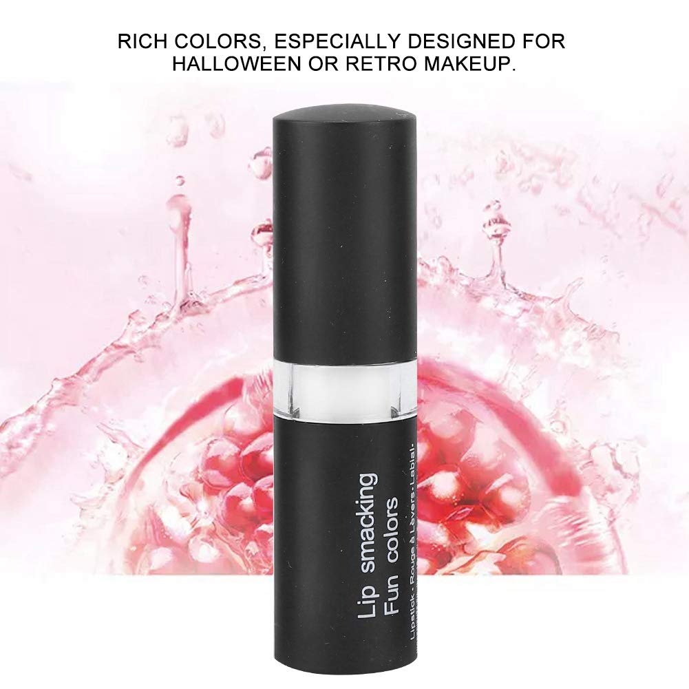 Vampire Matte Lipstick - Long Lasting White Lipstick for Halloween, Cosplay & Gothic Makeup | Waterproof Retro Lipstick for Party, Masquerade & Theatrical Performances (Shade 03# White)