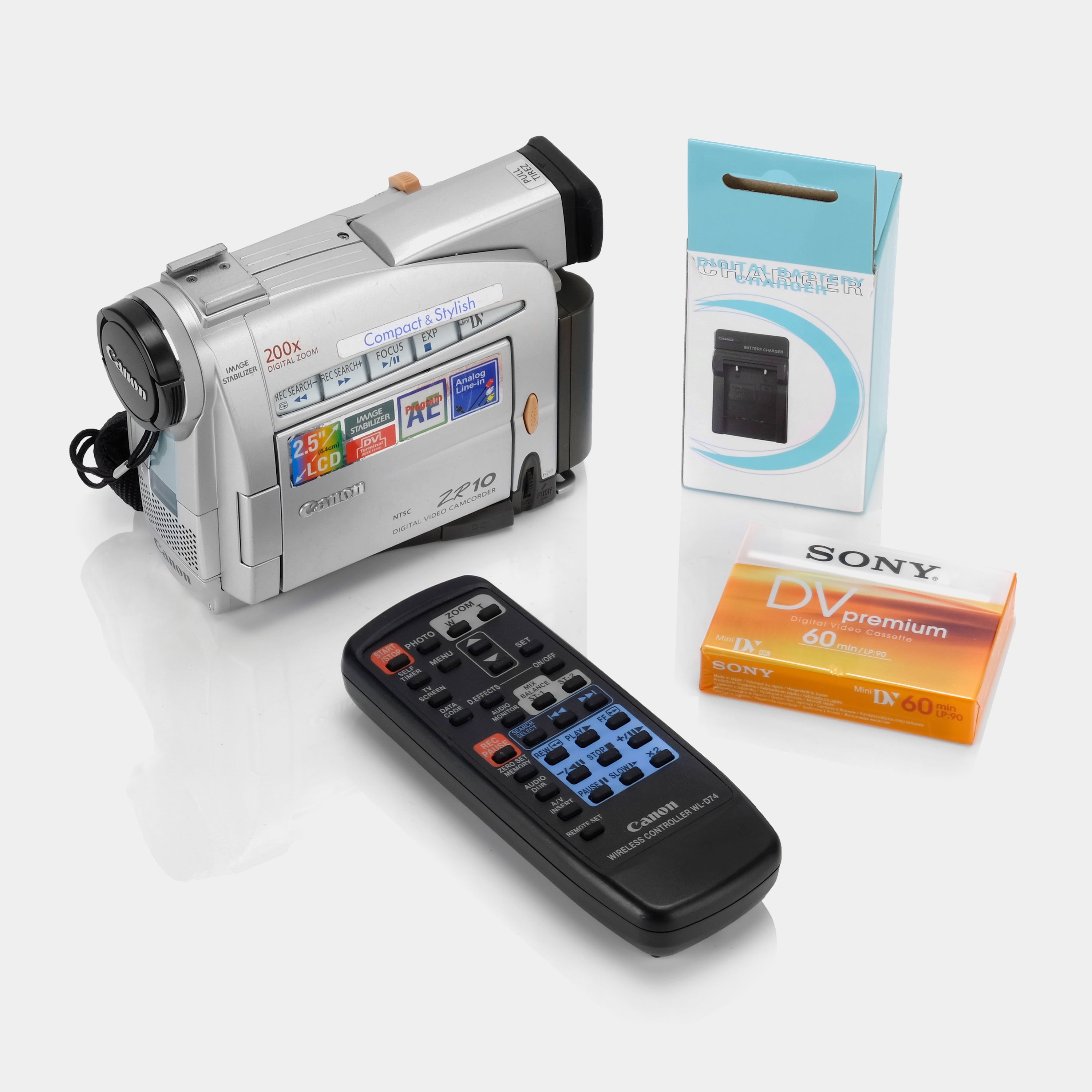 Canon ZR10 MiniDV Digital Video Camcorder - Compact & Lightweight for Home Movies, Travel Vlogging & Event Recording