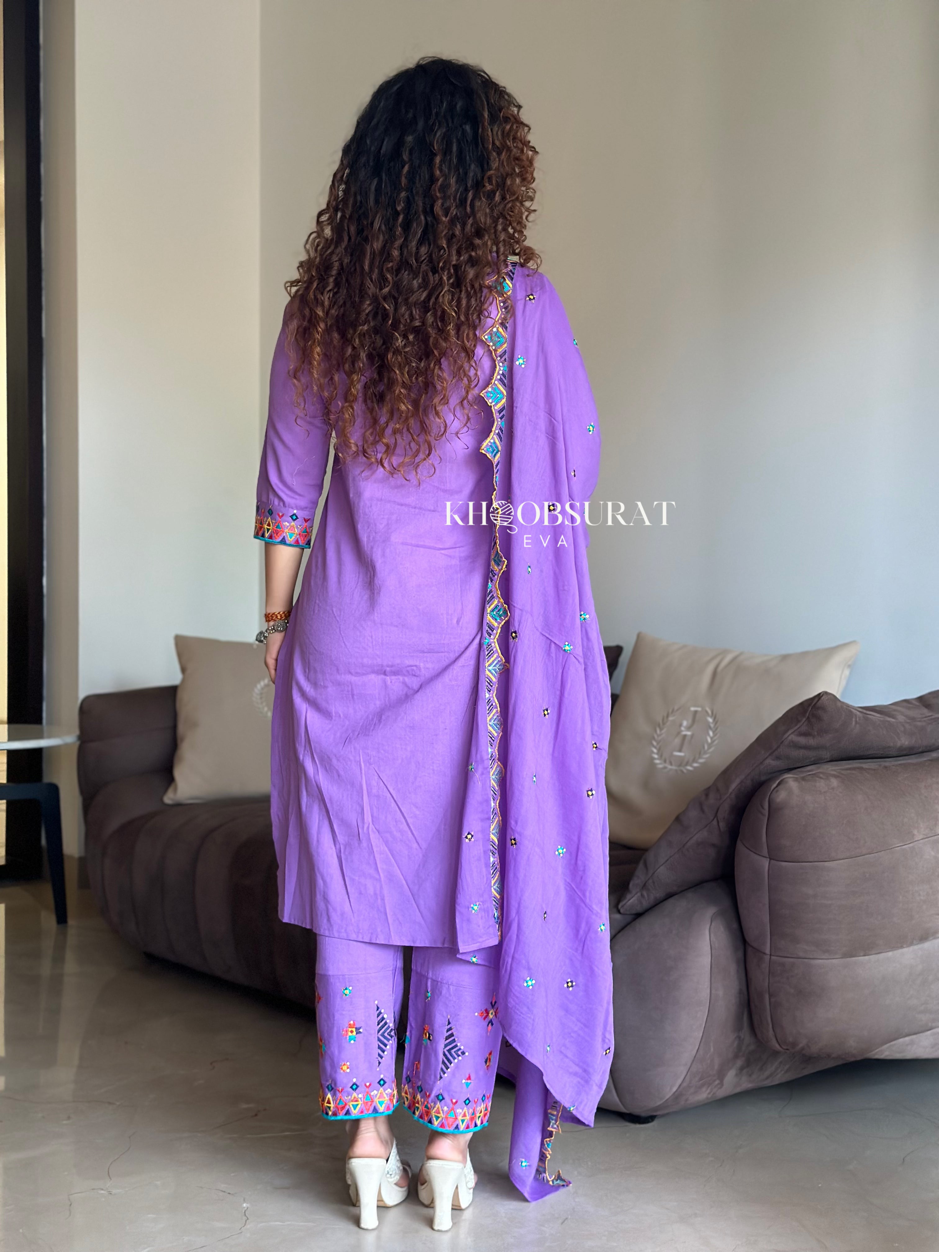 Elegant Purple Embroidered Kurta Suit Set for Women | Traditional Indian Ethnic Wear | Perfect for Weddings, Festivals & Special Occasions