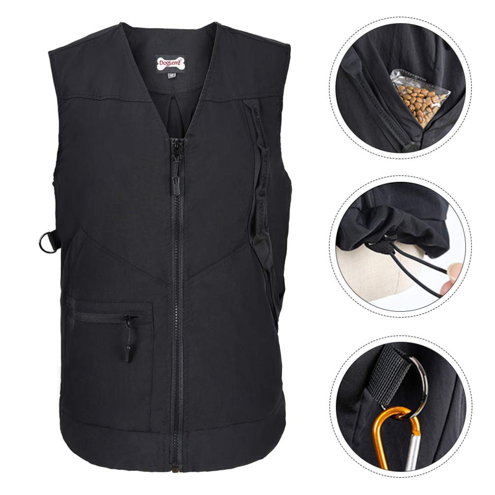 **POPETPOP Small Dog Training Vest with Multi-Pockets - Professional Dog Trainer & Pet Owner Vest for Adults - Durable & Comfortable for Outdoor Walks, Obedience Training & Daily Use**