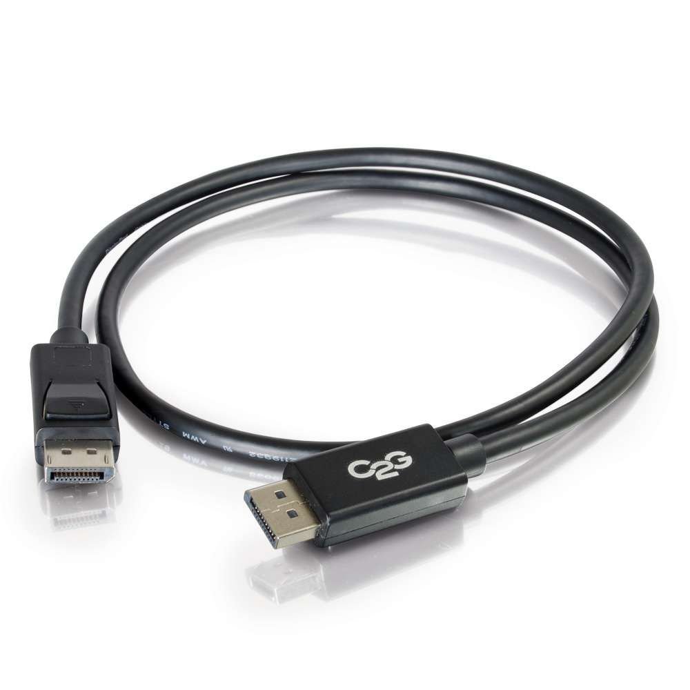 C2G 54405 DisplayPort Cable with Latches - 35ft Male to Male High-Speed 4K Video Cable - Black - Ideal for Gaming, Home Theater & Office Monitors