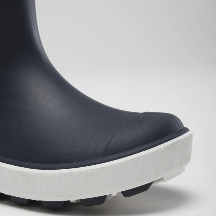 Kamik Navy/White Riptide Youth Rain Boots - Waterproof Kids Rain Boots for Boys & Girls - Perfect for Puddle Jumping, Outdoor Play & School Days