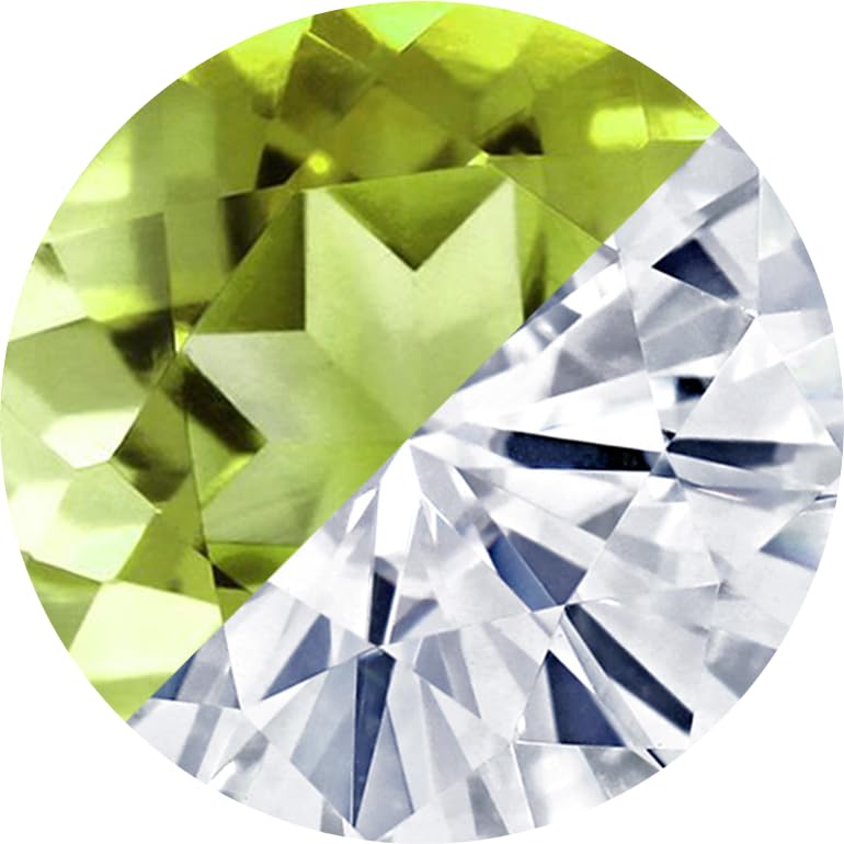 Peridot - White Moissanite