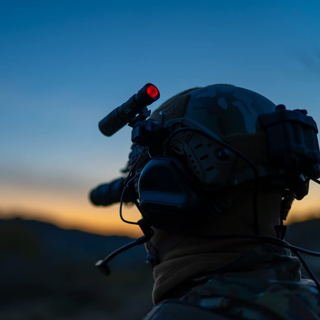Weltool W35IRH IR Tactical Helmet Light - Infrared Helmet Mount Flashlight for Military & Law Enforcement (FDE) | Perfect for Night Vision Operations, Tactical Missions & Outdoor Adventures