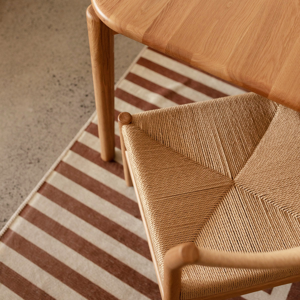 Arrow Paper Cord Dining Chair - Natural Woven Seat, Modern Scandinavian Design, Sturdy Wooden Frame - Perfect for Kitchen, Dining Room, and Outdoor Patio Use