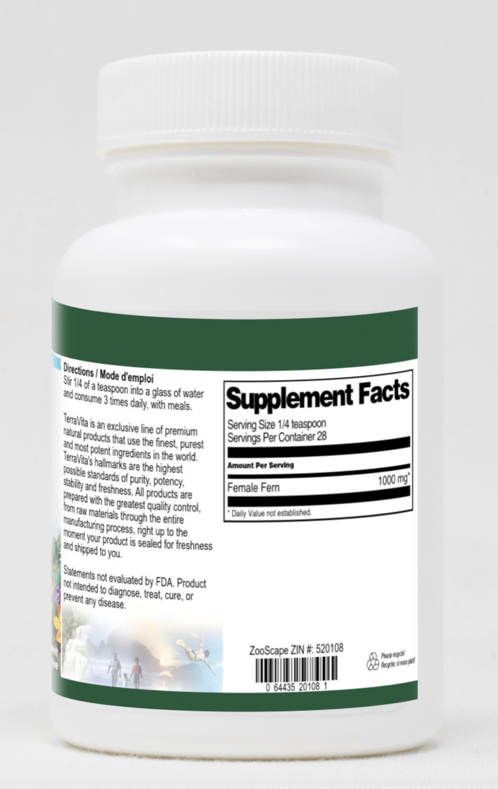 Organic Female Fern Powder (1 oz) - 3 Pack | Natural Herbal Supplement for Women's Health | Supports Hormonal Balance & Wellness | Perfect for Tea, Smoothies & DIY Skincare