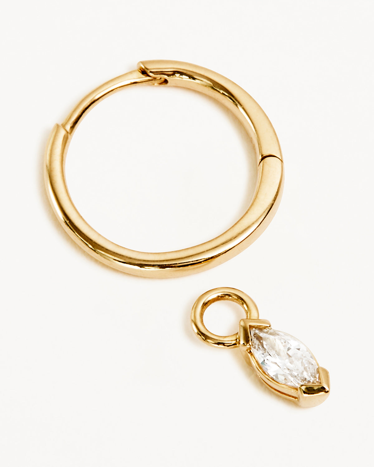 14K Solid Gold Floating Petal Lab-Grown Diamond Hoop Earrings for Women - Perfect for Weddings, Parties & Everyday Elegance
