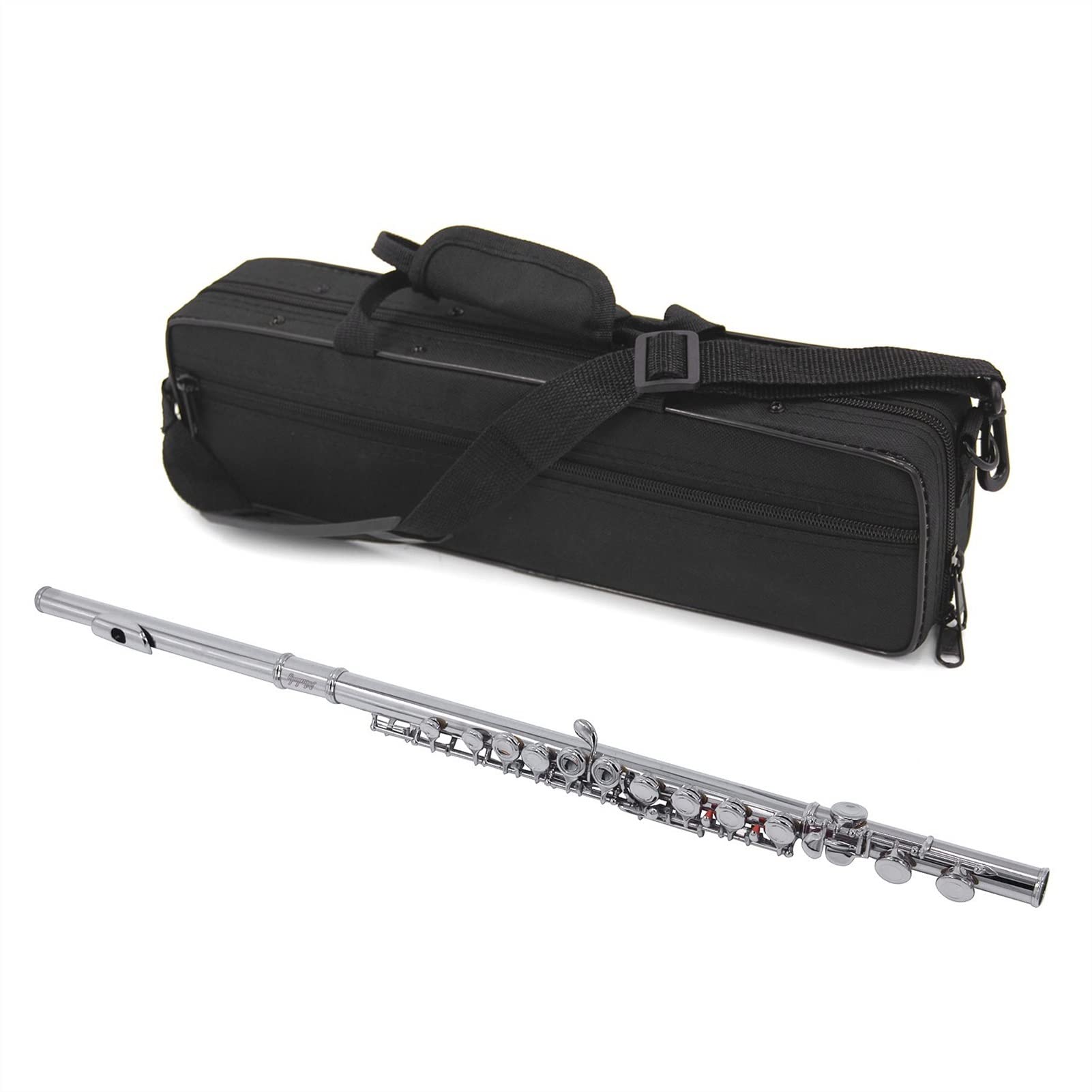 **Professional C Flute 16 Keys Closed Hole Cupronickel Flute with Carry Case, Cleaning Kit & Accessories – Perfect for Beginners, Students & Performers – Ideal for School Bands, Practice & Live Performances**