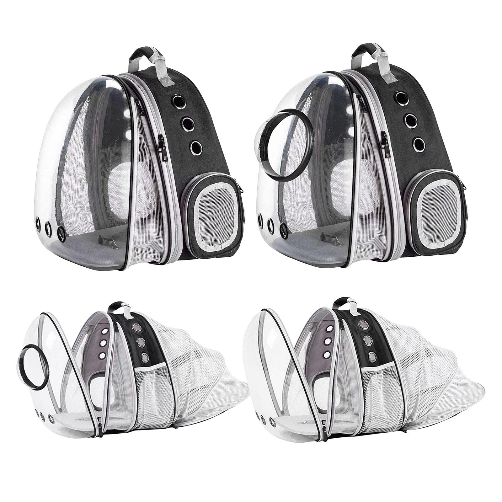 Enakshi Expandable Cat Carrier Bubble Backpack - Pet Travel Bag with Dual Expandable Dome for Cats & Small Dogs | Durable Pet Supplies for Airplane, Car & Outdoor Adventures | Perfect for Vet Visits, Hiking & Daily Commutes