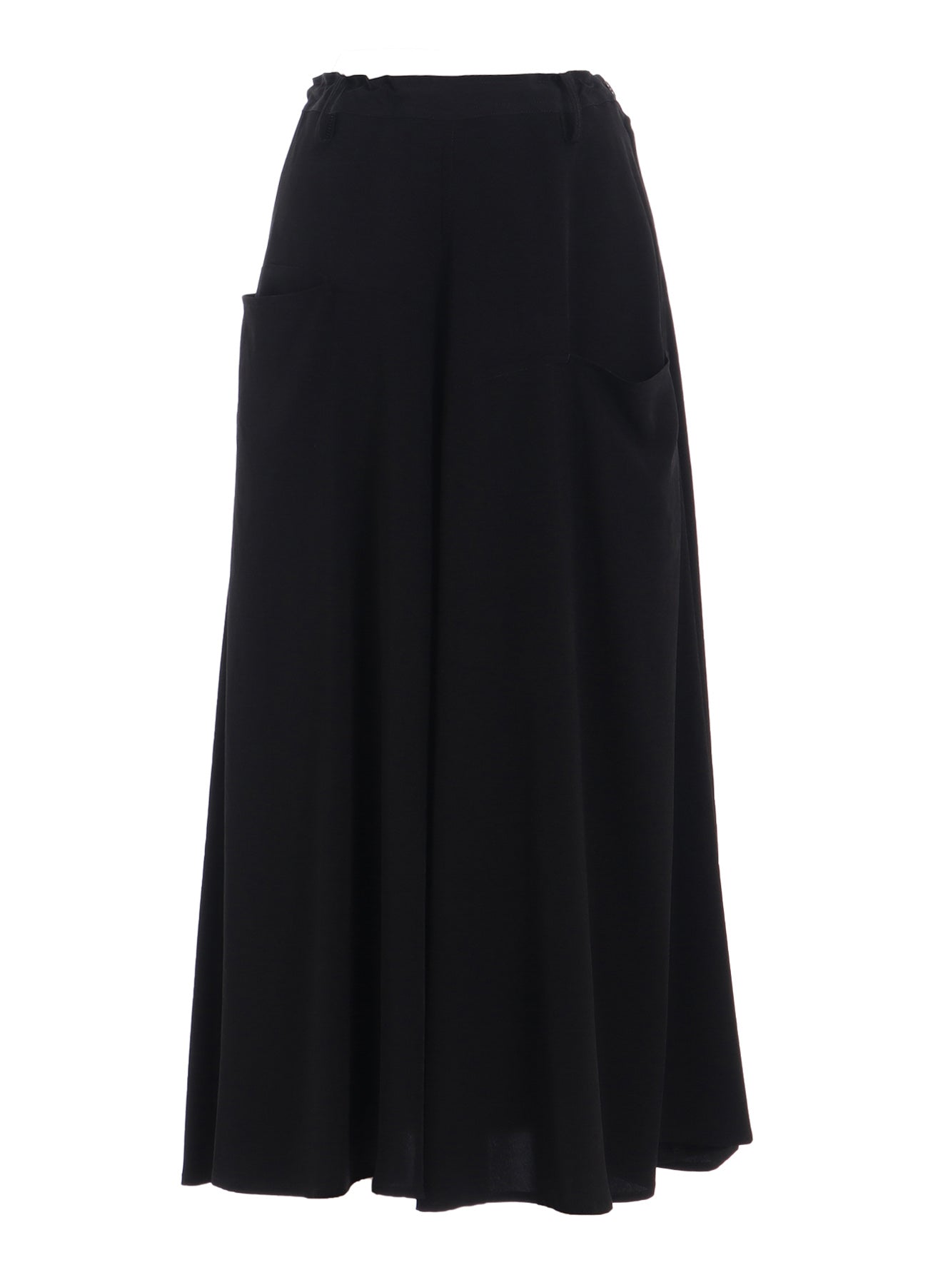 Elegant Crepe de Chine Front Panel Pocket Skirt - Women's Flowy Midi Skirt for Office, Party & Casual Wear