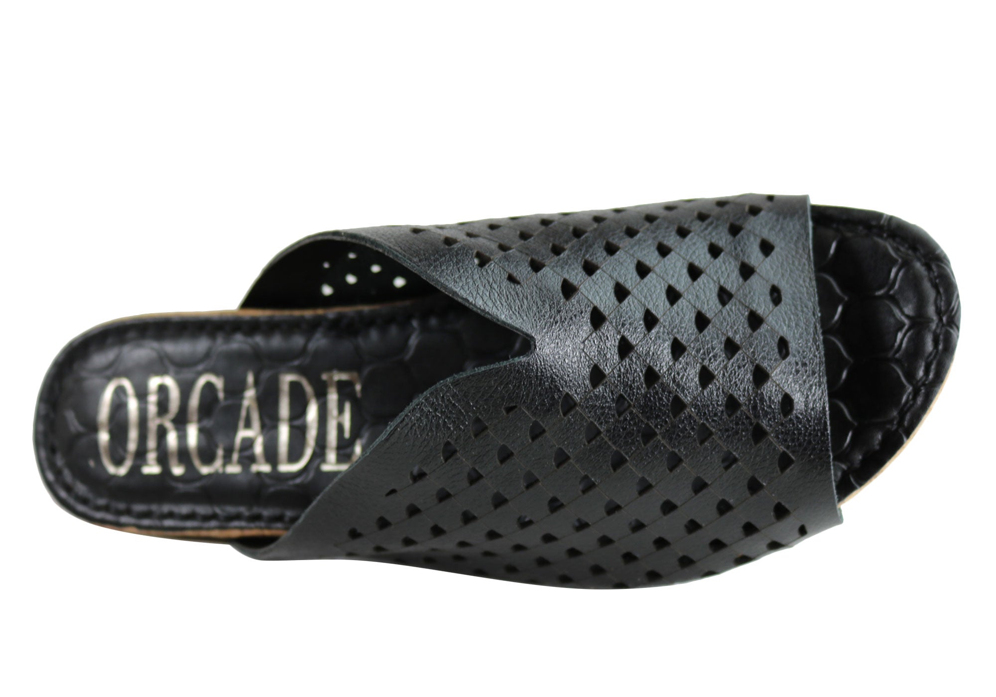 Orcade Natalie Women's Comfort Leather Slides Sandals - Made in Brazil - Perfect for Beach, Pool & Summer Casual Wear