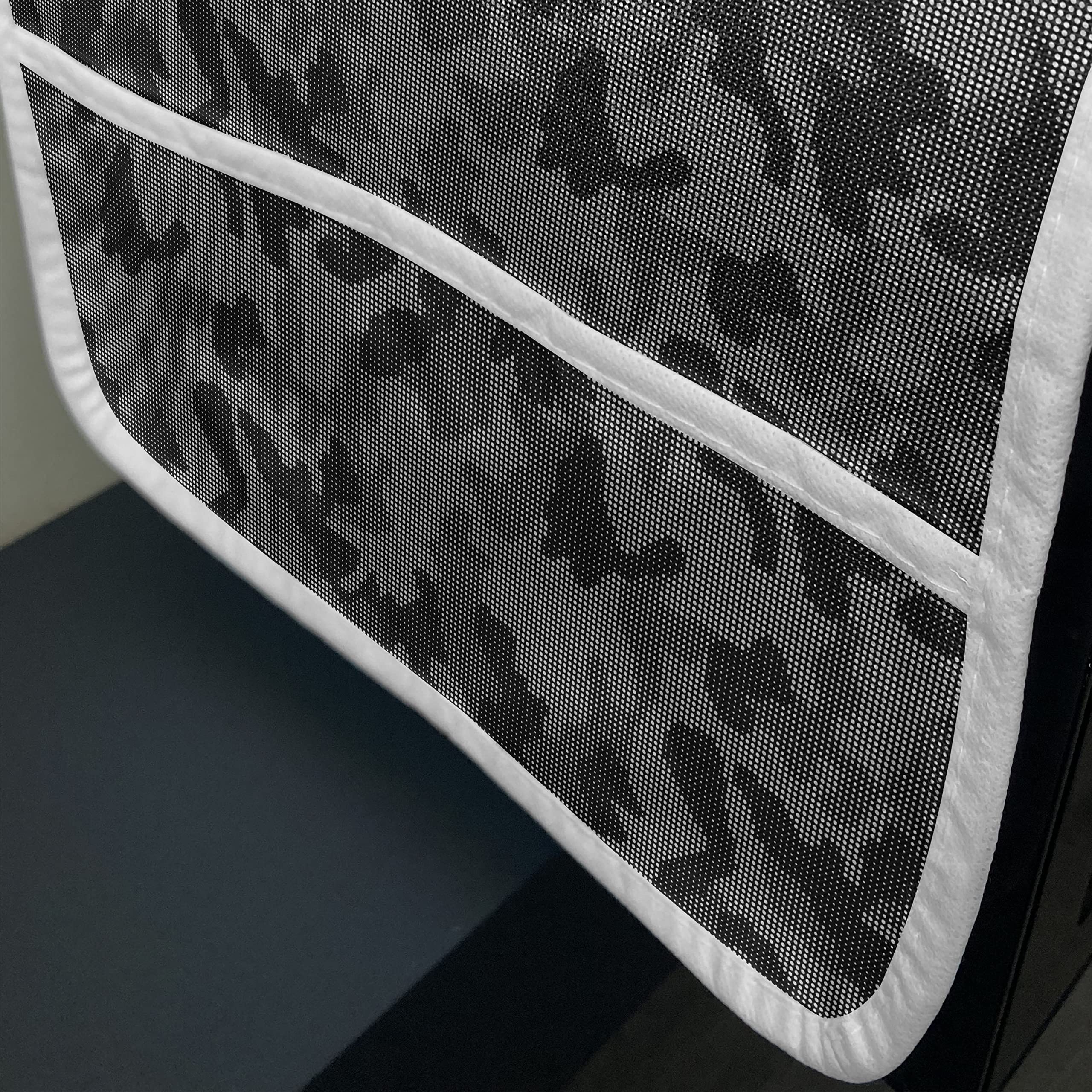 Ambesonne Waterproof Microwave Cover - Minimalist Monochrome Camouflage Geometric Pattern, 36