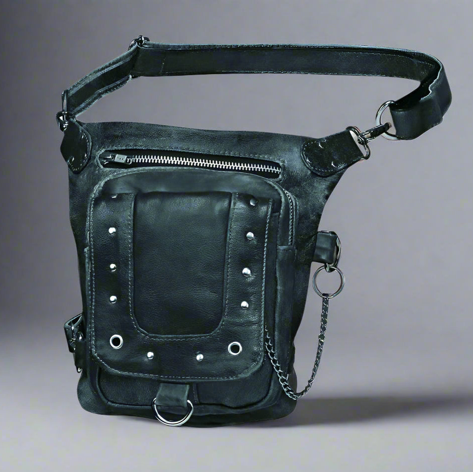 Women's Genuine Leather Thigh Bag - Fashionable Crossbody Purse for Daily Use, Travel & Night Out | Secure & Stylish Accessory for Phone, Wallet & Essentials