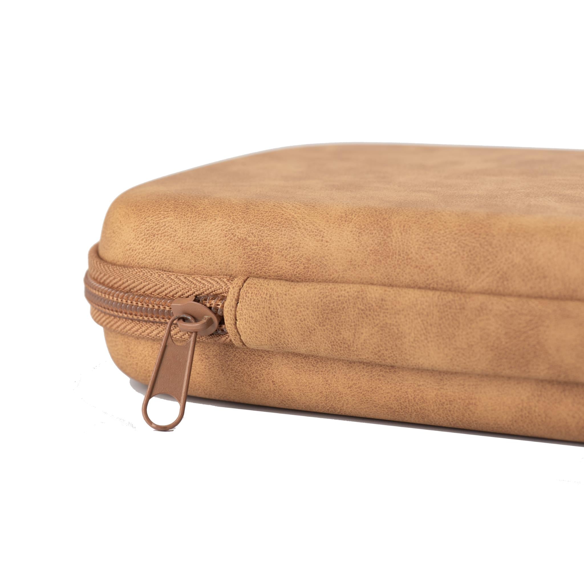 Durable PVC Brown Leather Protective Case for Nintendo Switch 2™ - Shockproof Cover for Gaming, Travel & Everyday Use