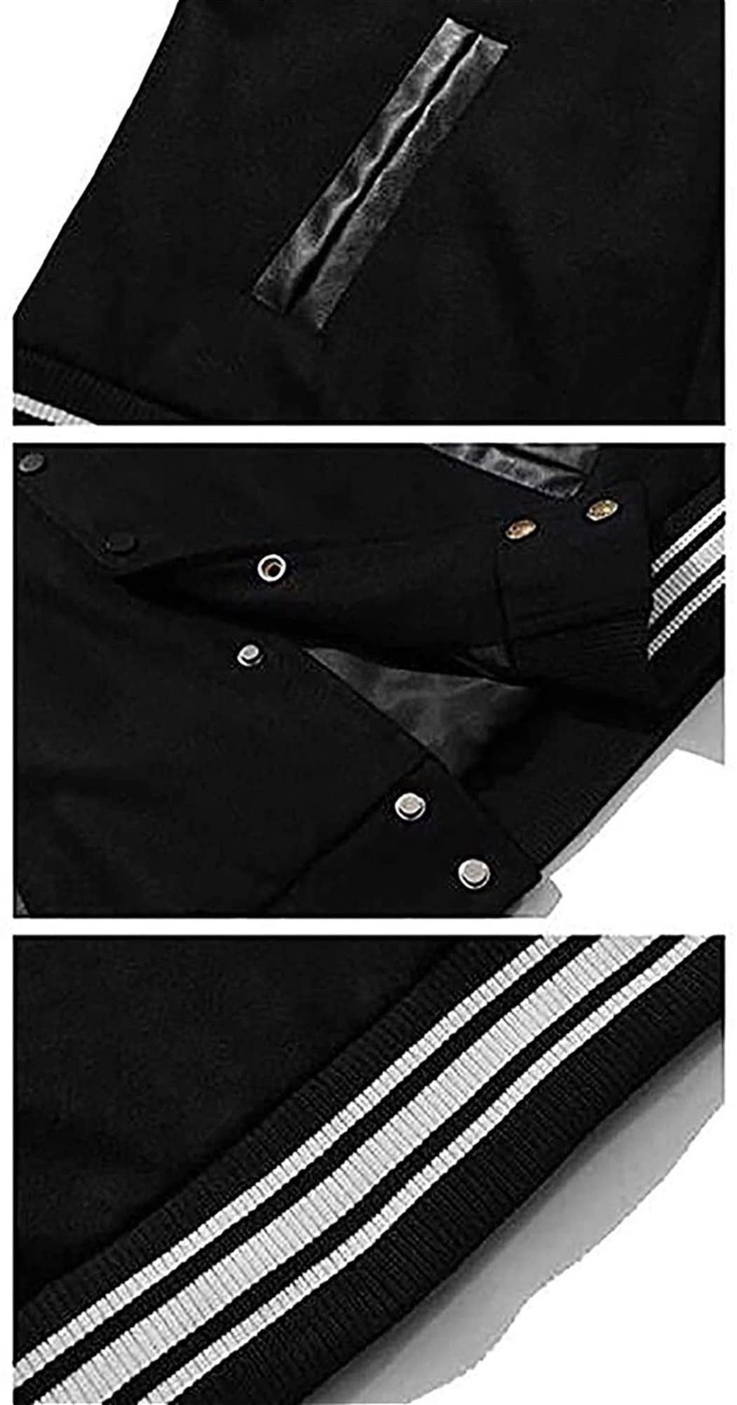 Men's Lightweight Bomber Jacket - Classic Padded Relaxed Fit College Baseball Coat | Water-Resistant Windbreaker for Casual Wear & Outdoor Activities